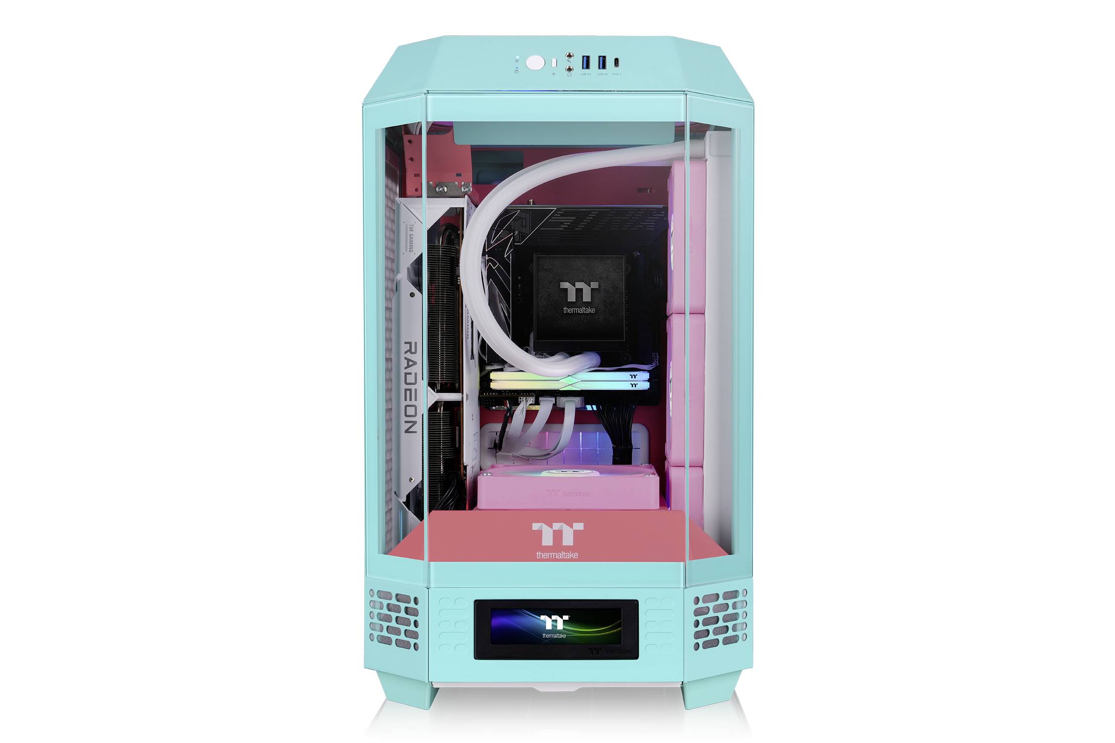 Thermaltake The Tower 250 Mint Strawberry Mini Tower Obudowa gamingowa miętowy, truskawkowy-7