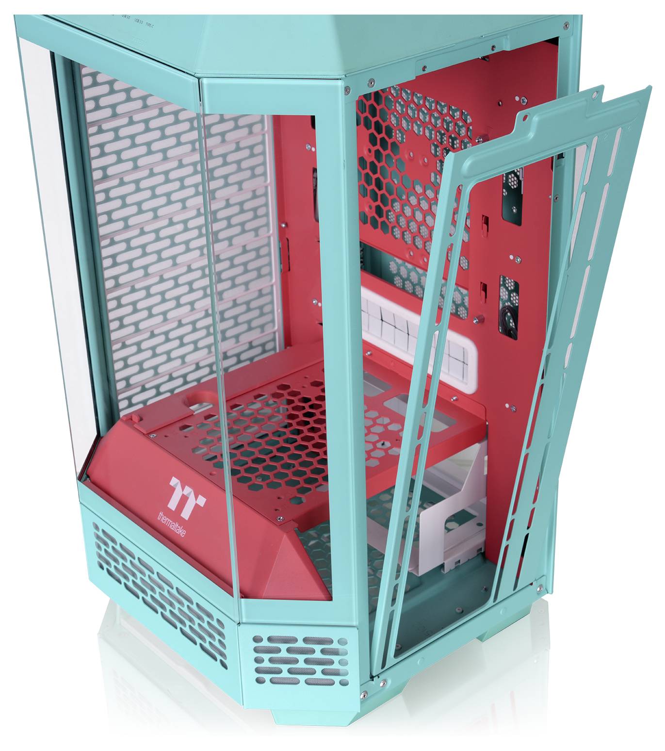 Thermaltake The Tower 250 Mint Strawberry Mini Tower Obudowa gamingowa miętowy, truskawkowy-4