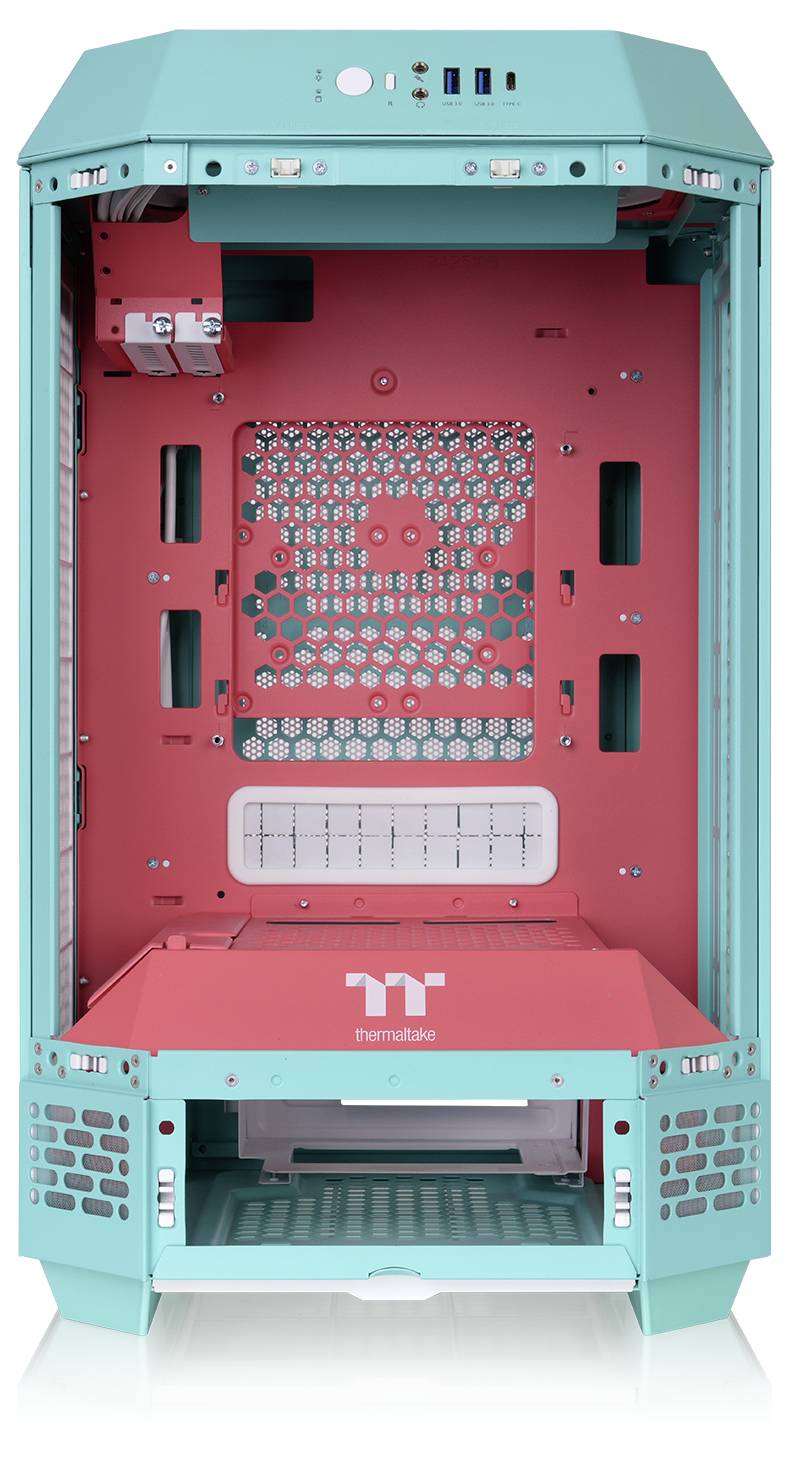 Thermaltake The Tower 250 Mint Strawberry Mini Tower Obudowa gamingowa miętowy, truskawkowy-6