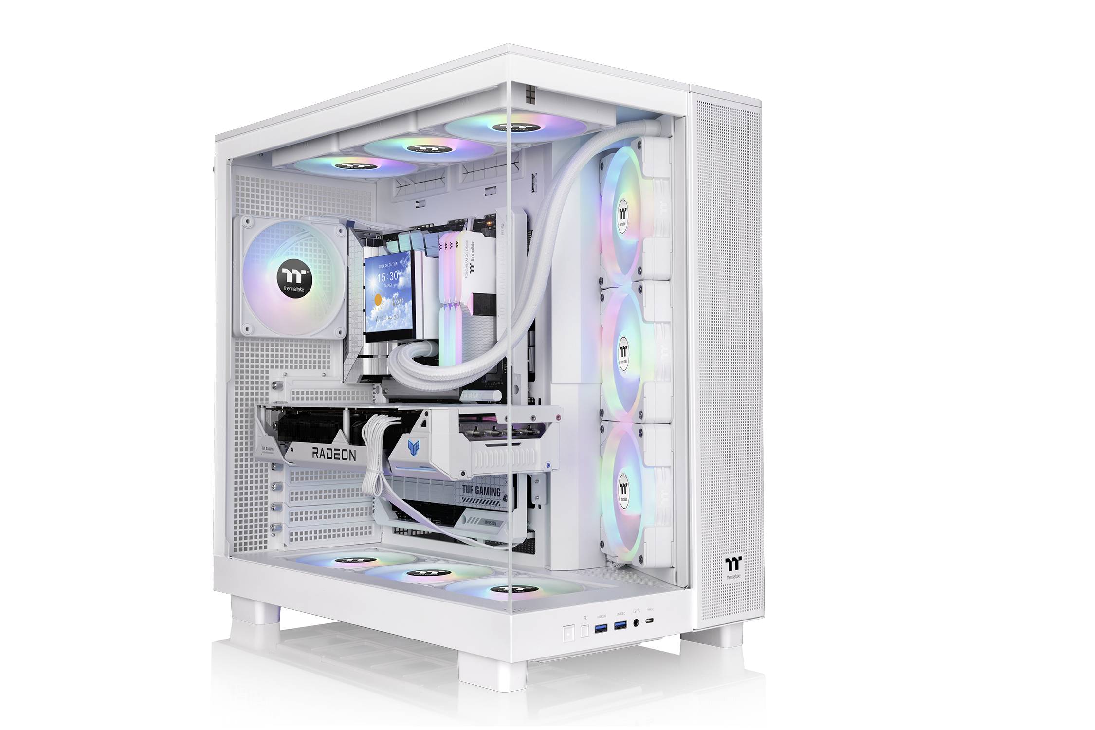 Thermaltake View 380 XL TG ARGB Snow White Midi Tower Obudowa do komputera śnieżna biel-17