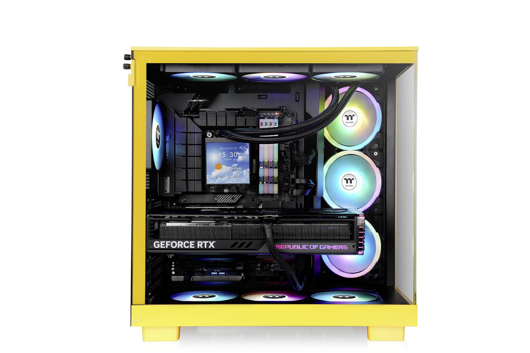 Thermaltake View 380 XL TG ARGB Bumblebee Midi Tower Obudowa do komputera żółty-18