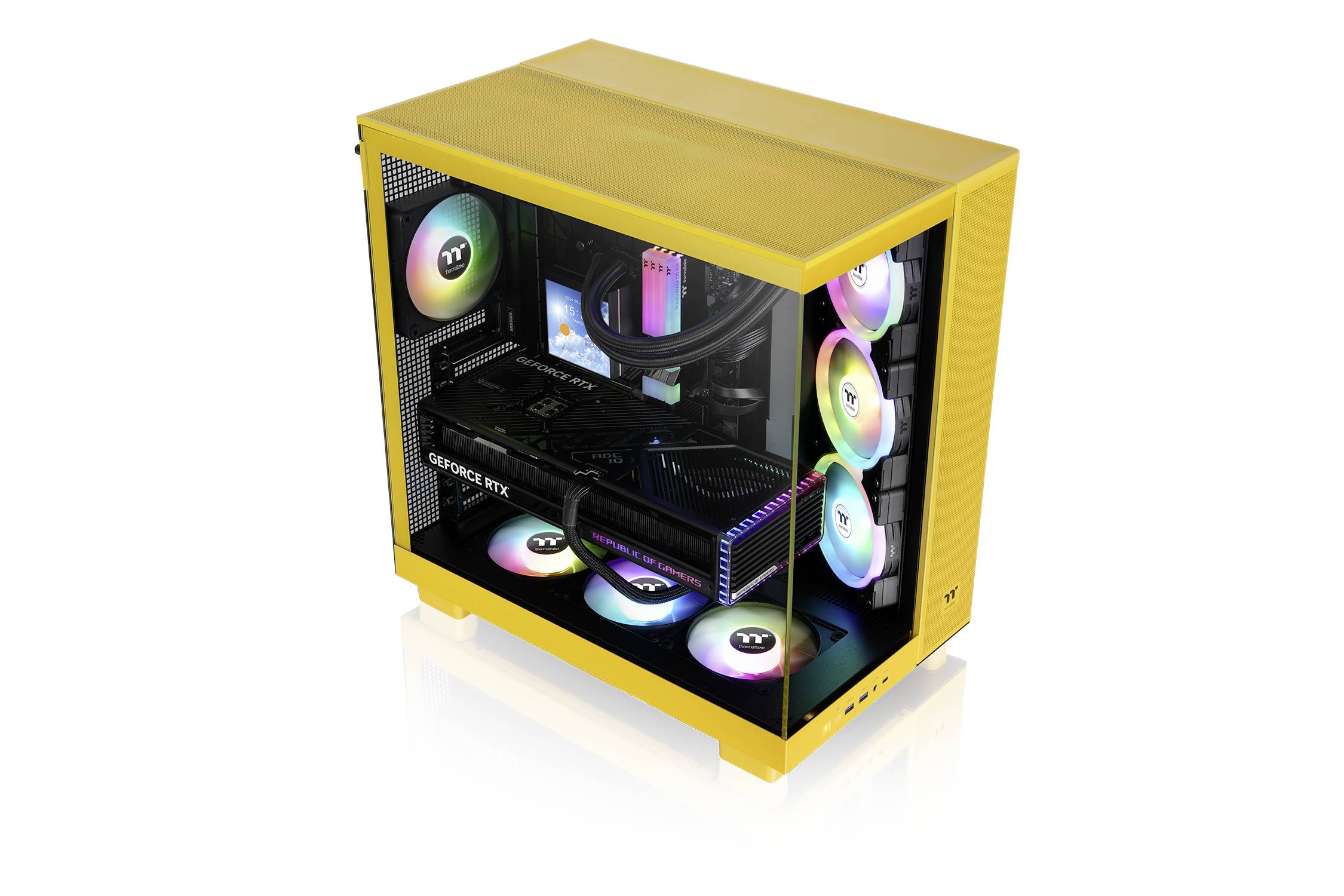 Thermaltake View 380 XL TG ARGB Bumblebee Midi Tower Obudowa do komputera żółty-20
