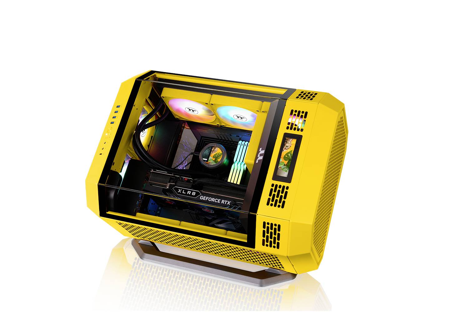 Thermaltake CT140 EX Reverse ARGB Sync PC Cooling Fan Bumblebee 3 Pack Wentylator do obudowy PC żółty (S x W x G) 120 x -16