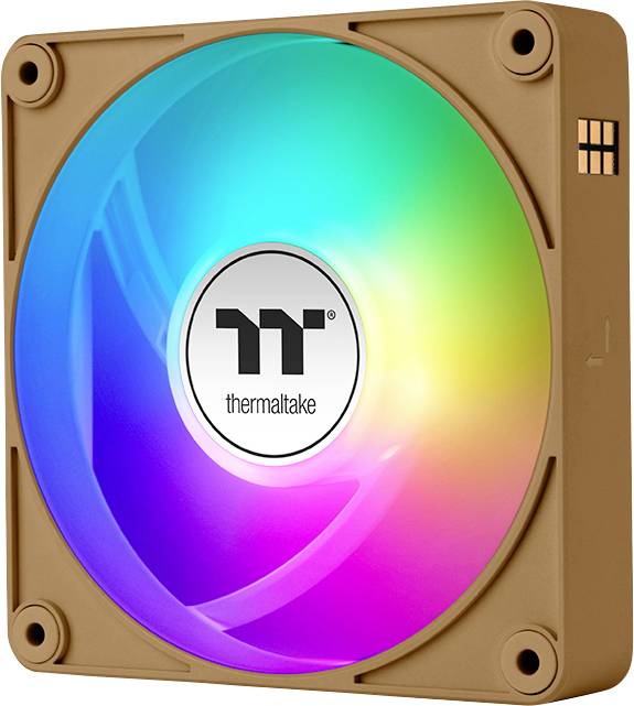 Thermaltake CT120 EX Reverse ARGB Sync PC Cooling Fan Gravel Sand 3 Pack Wentylator do obudowy PC kremowy (S x W x G) 12-0