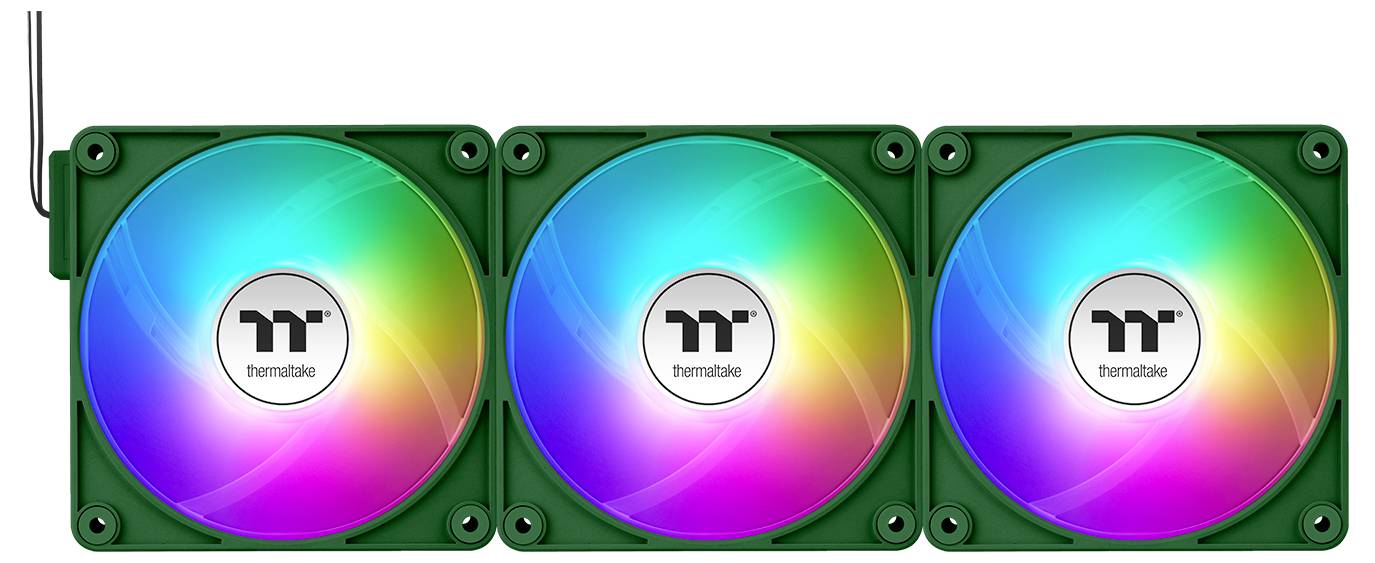 Thermaltake CT140 EX Reverse ARGB Sync PC Cooling Fan Racing Green 3 Pack Wentylator do obudowy PC zielony (S x W x G) 1-8