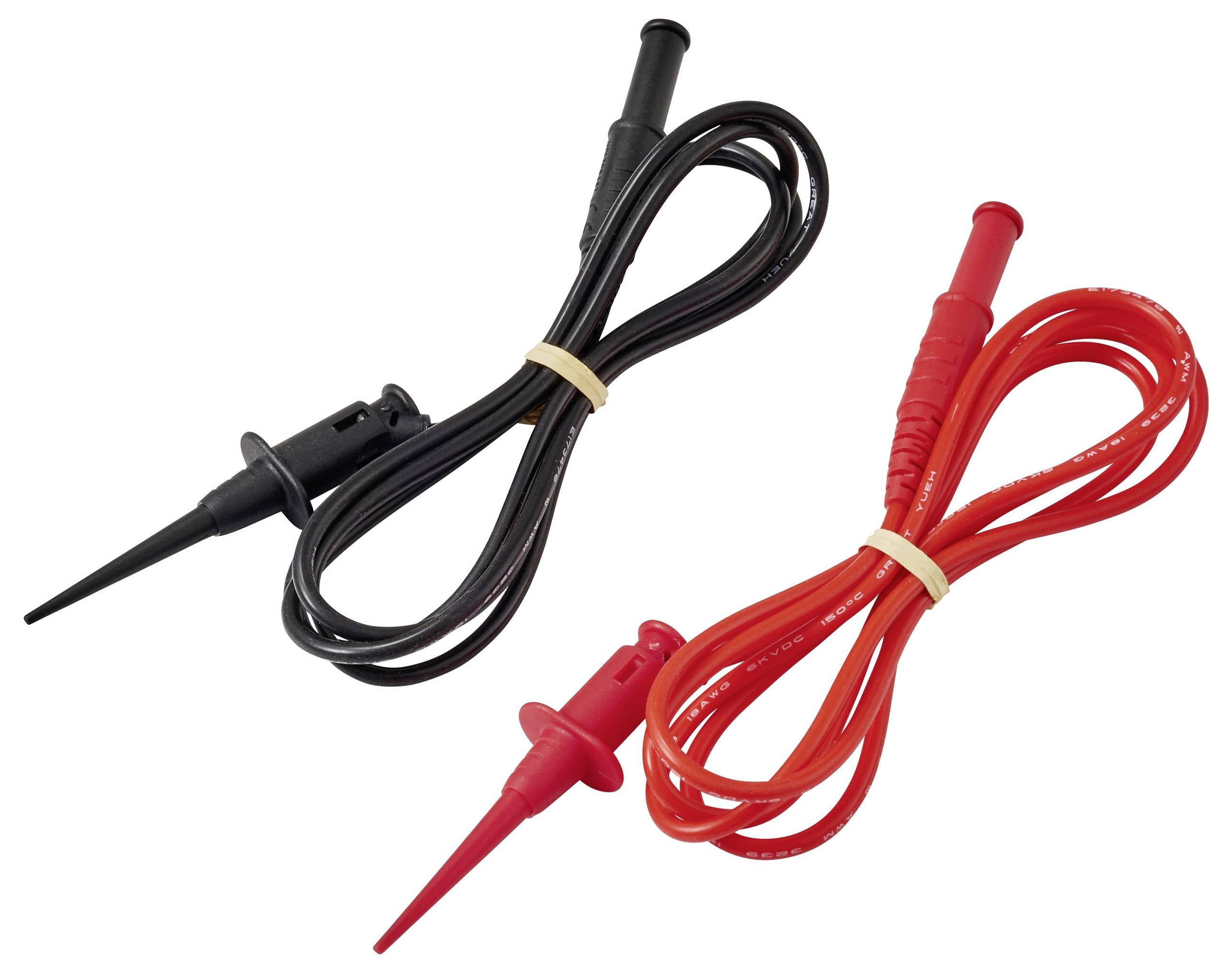 Вимірювальний дріт VOLTCRAFT MSL-525 1,2 м з мініатюрними затискачами типу «крокодил», CAT II 300 V1 пара