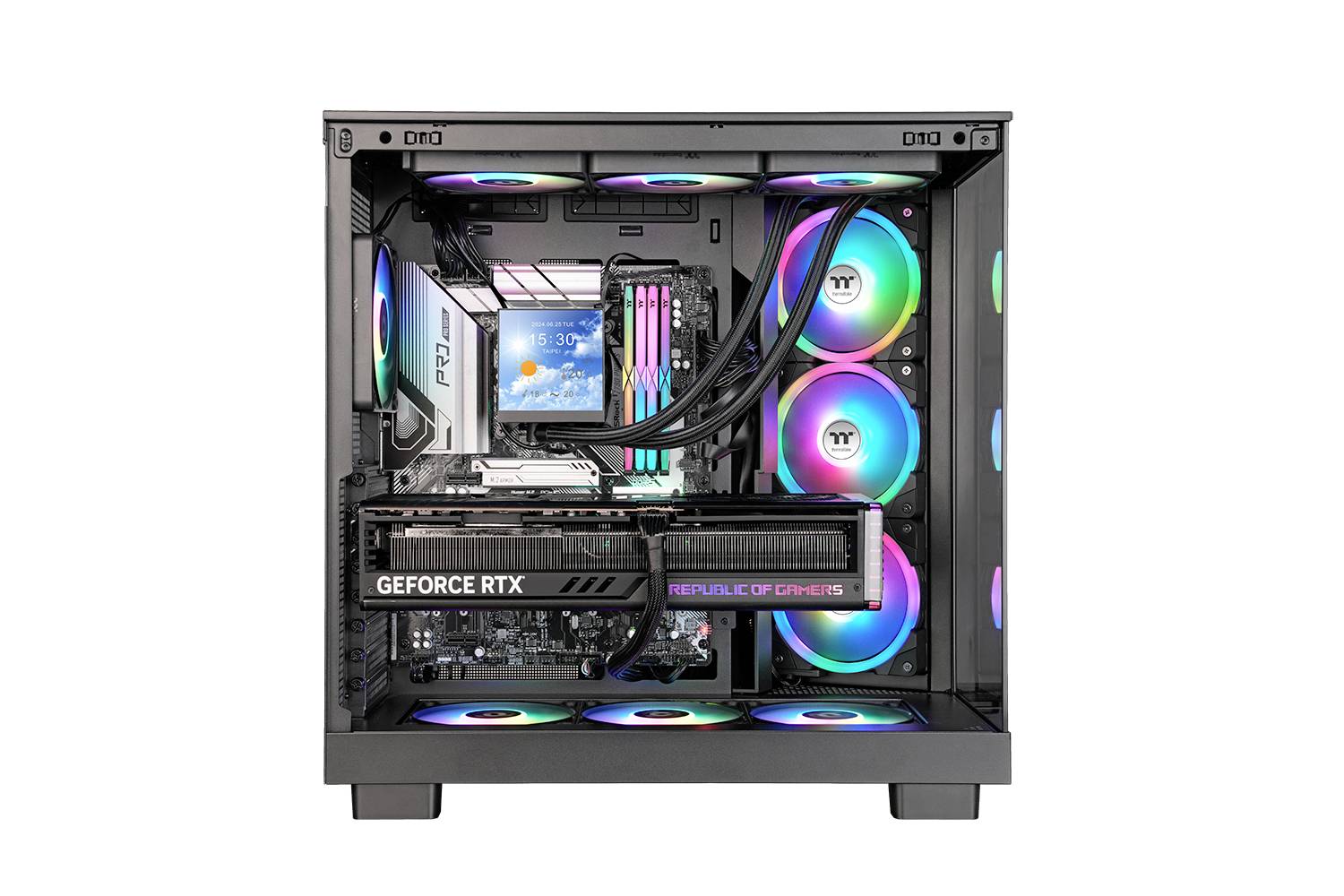 Radiator z wentylatorem na procesor Thermaltake MAGFloe 420 Ultra All-In-One Liquid Cooler Black-8