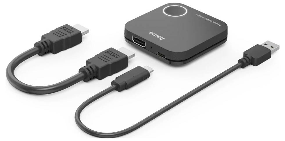 Bezprzewodowy system prezentacji Full HD Hama Wireless-Display-Adapter, HDMI™, Full-HD 1080p, inkl. Kabel 1920 x 1080 Pi-3