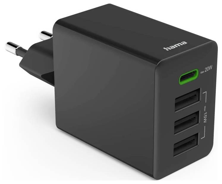 Зарядний пристрій Hama USB 35.00 Вт чорного кольору