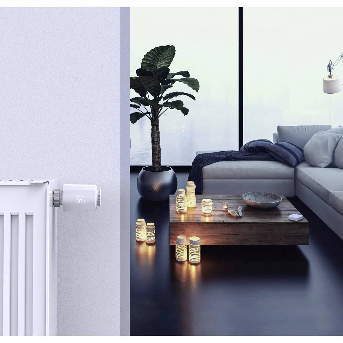 Термостатична головка Hama Smarte WLAN-Heizungssteuerung, 2x Smartes Heizkörperthermostat + Zentrale 00176662, 1 комплект