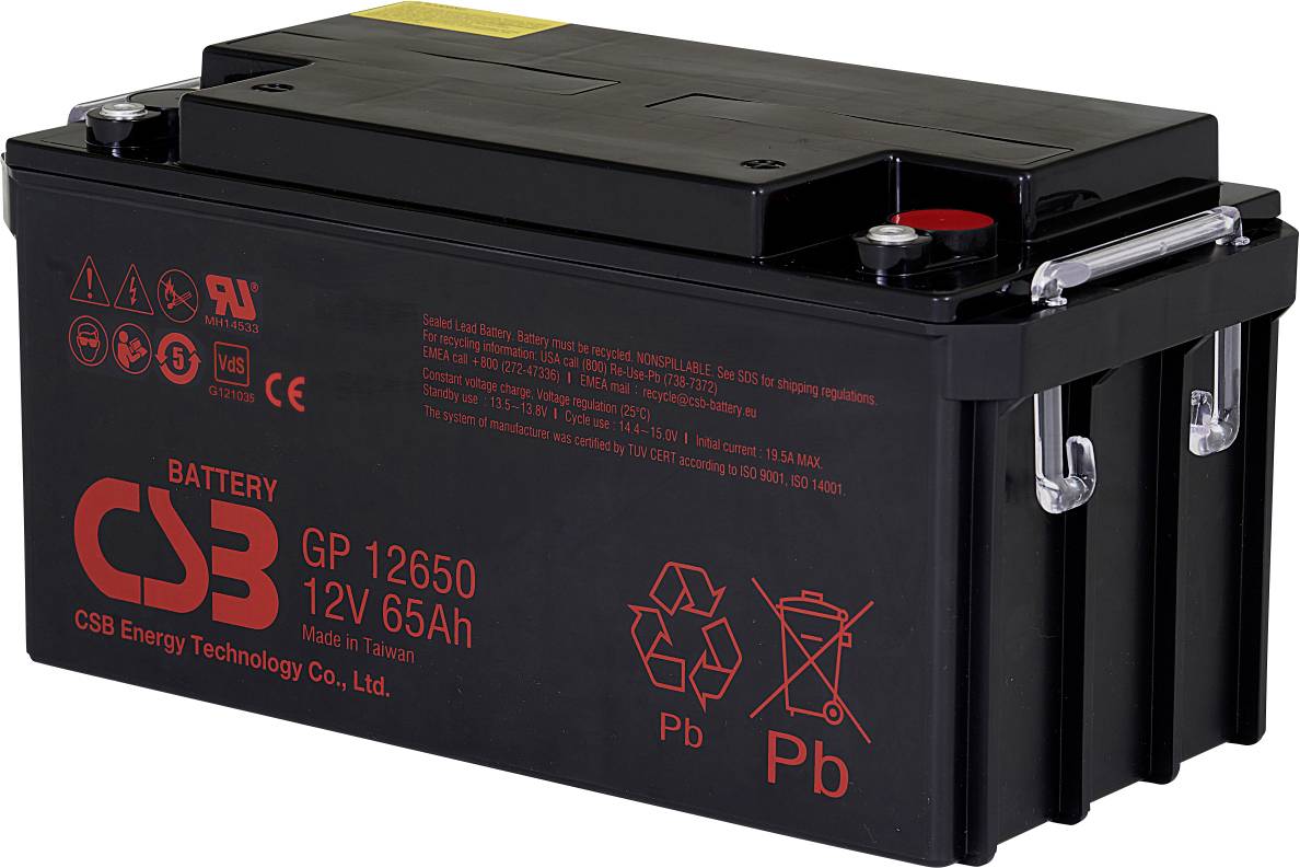 Свинцево-кислотний акумулятор CSB Battery GP12650 AGM 65 Ah 12 V 1 шт.