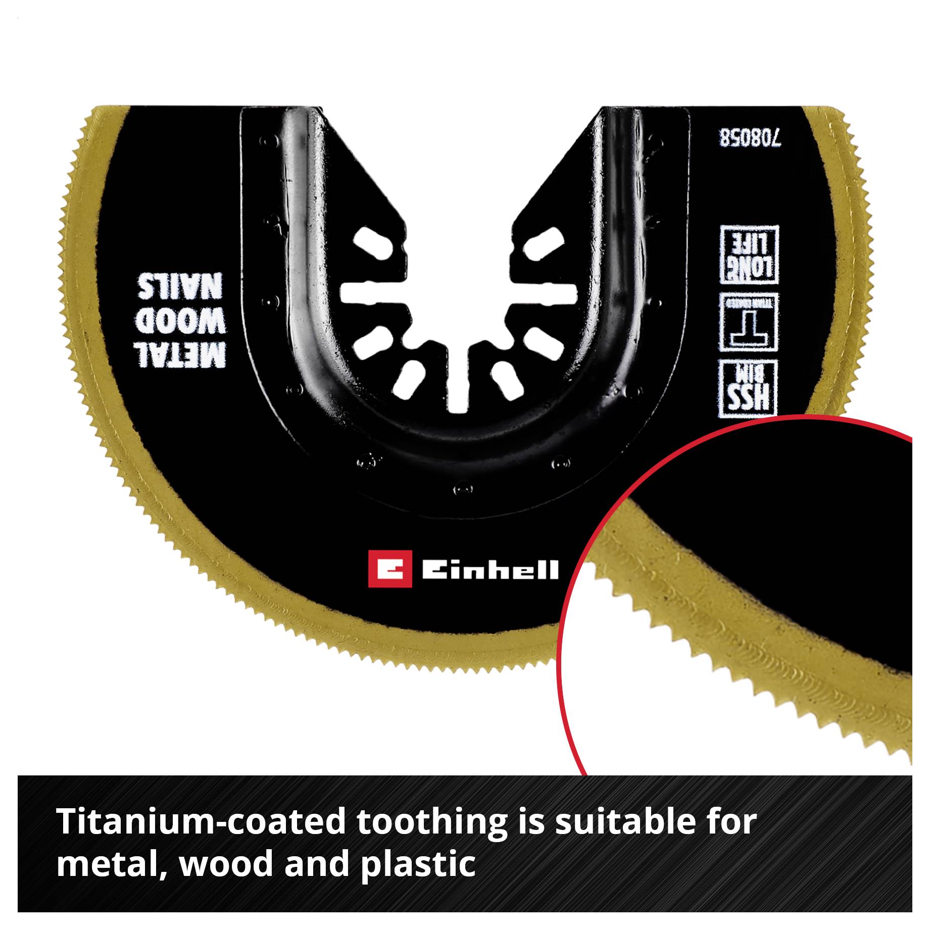 Лезо для Einhell Sägeblatt halbr. Мультитул BIM-TI, 88 мм 708058 1 шт.