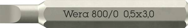 <br>  Wera<br>  05058105001<br>  800 Micro<br>  Bit płaski<br>  Końcówka wkrętaka: 1/4" (6,3 mm)<br>  Kształt końcówki: krzyżakowy Phillips<br>  3 mm<br>  <br>
