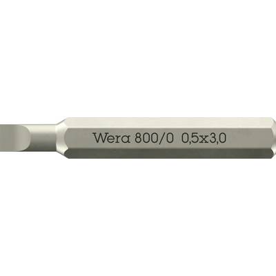 Wera 05058105001 800 Micro Bit płaski Końcówka wkrętaka: 1/4" (6,3 mm) Kształt końcówki: krzyżakowy Phillips 3 mm-0