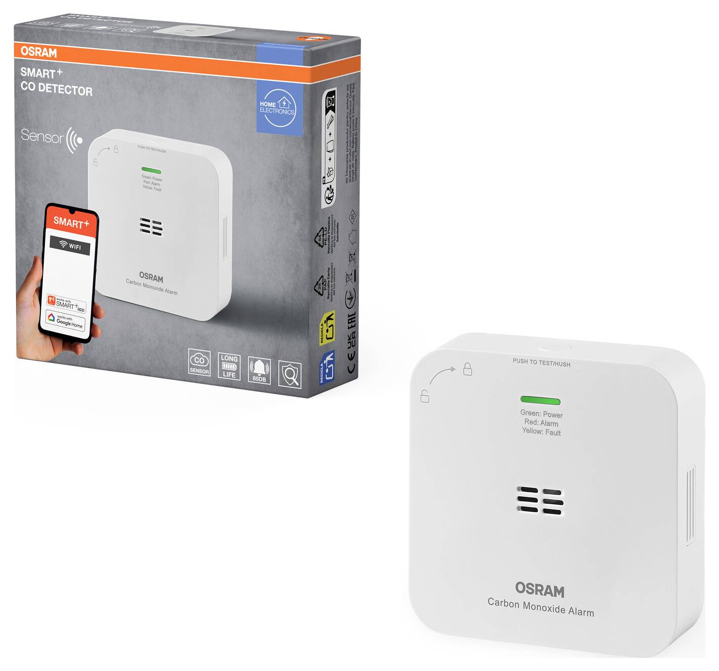 Бездротовий детектор чадного газу OSRAM HOMELIGHTING Smart+