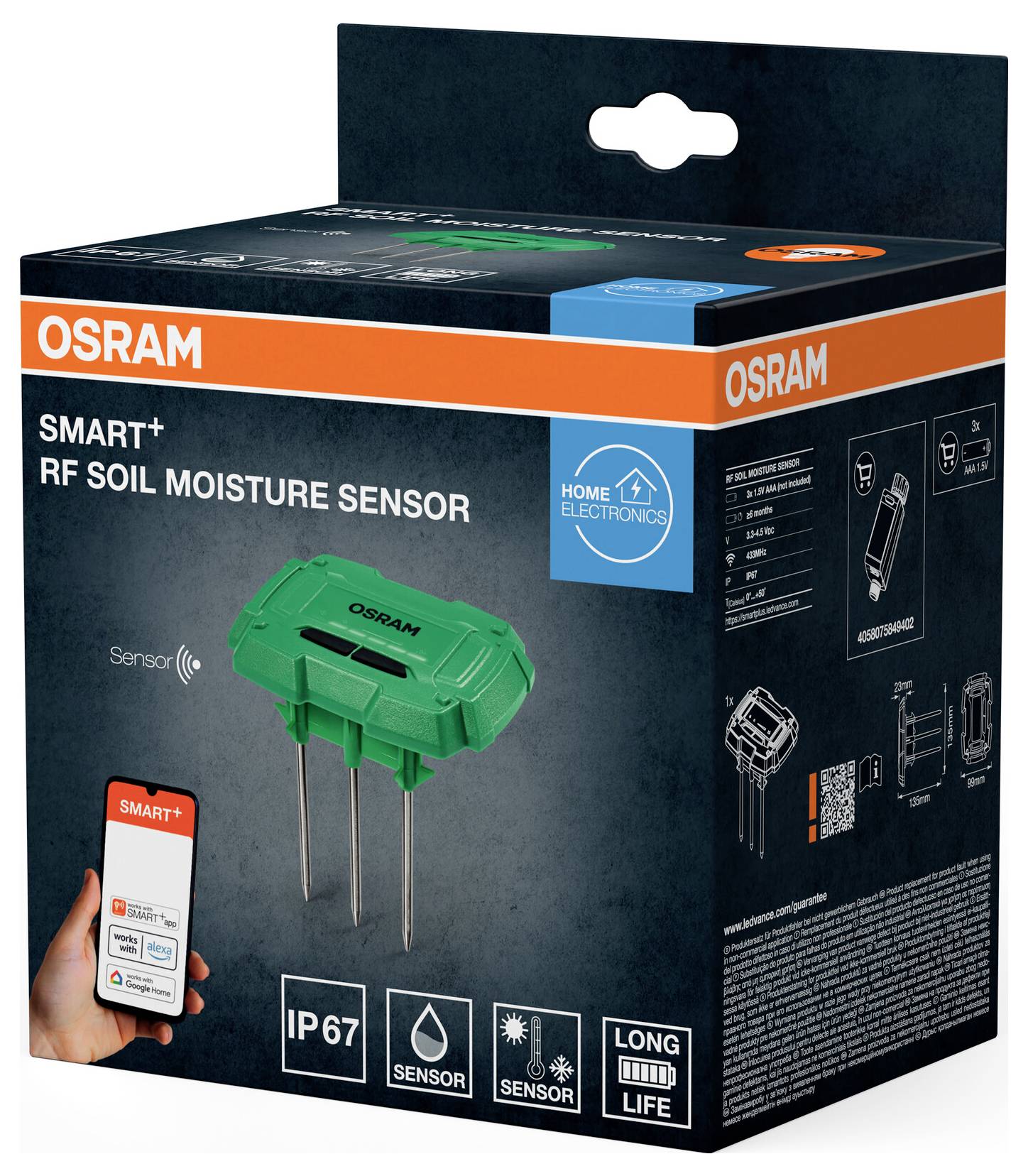 Радіокерування зрошенням OSRAM HOMELIGHTING SMART+ WIFI IRRIGATION CONTROL Темно-сірий 4058075849402, 1 шт.