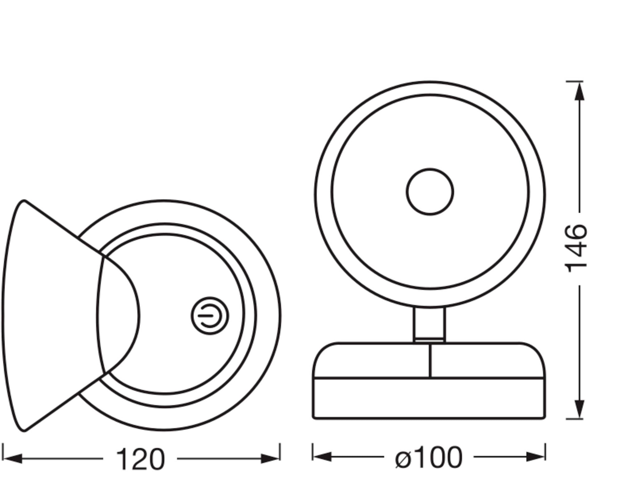 Kinkiet OSRAM HOMELIGHTING NIGHTLUX CONE 830 DIM USB Black 4099854478789 1.80 W czarny-4
