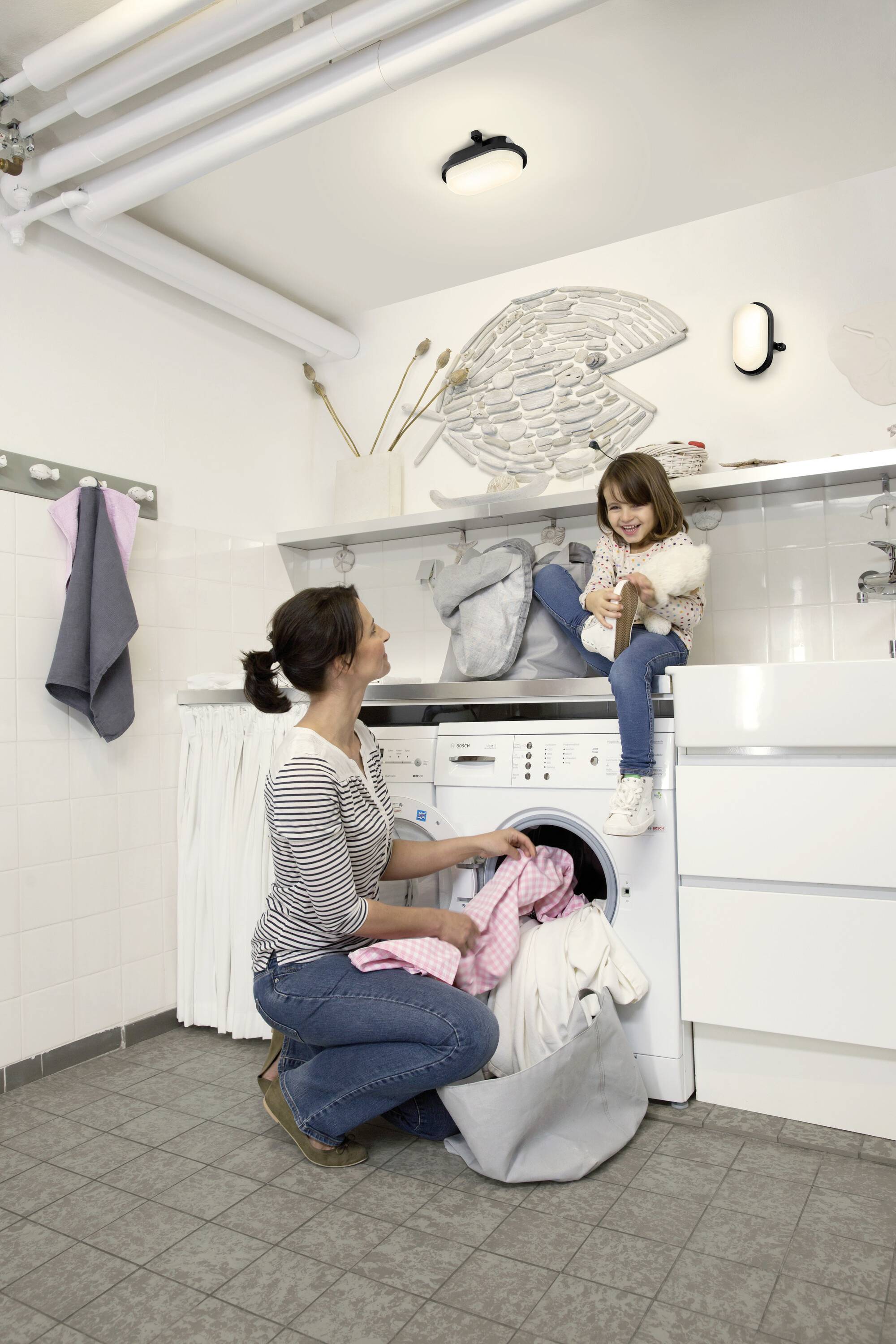 Стельовий світильник, настінний світильник OSRAM HOMELIGHTING Bulkhead CCT CCT Black 4058075845541 9 Вт, 7 Вт, 4 Вт чорний