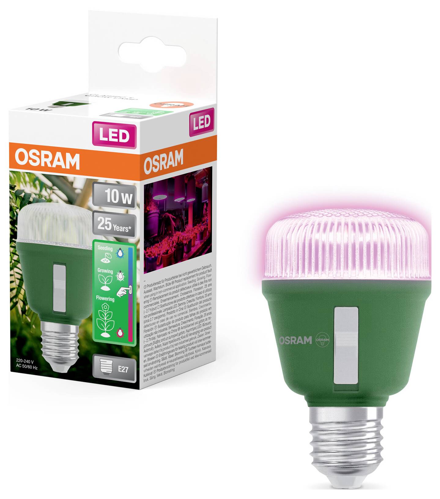 Лампа для догляду за рослинами OSRAM HOMELIGHTING 4058075845787 E-27 10 Вт 1 шт.
