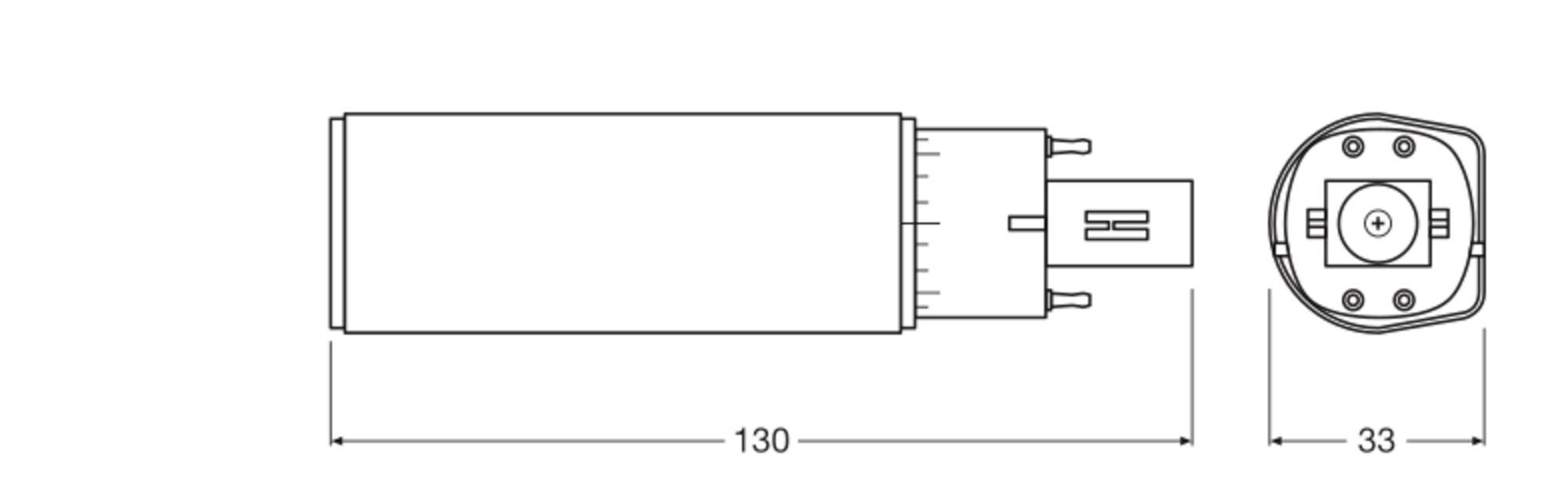 Світлодіодна трубчаста лампа OSRAM HOMELIGHTING 4099854501777 G24q-1 6 Вт денне світло біле 1 шт.