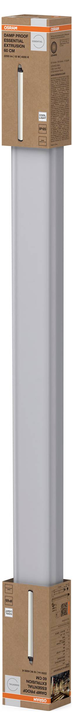 Lampa LED do wilgotnych pomieszczeń OSRAM HOMELIGHTING Damp proof Essential Extrusion 18W 600mm 840 4099854428777-2