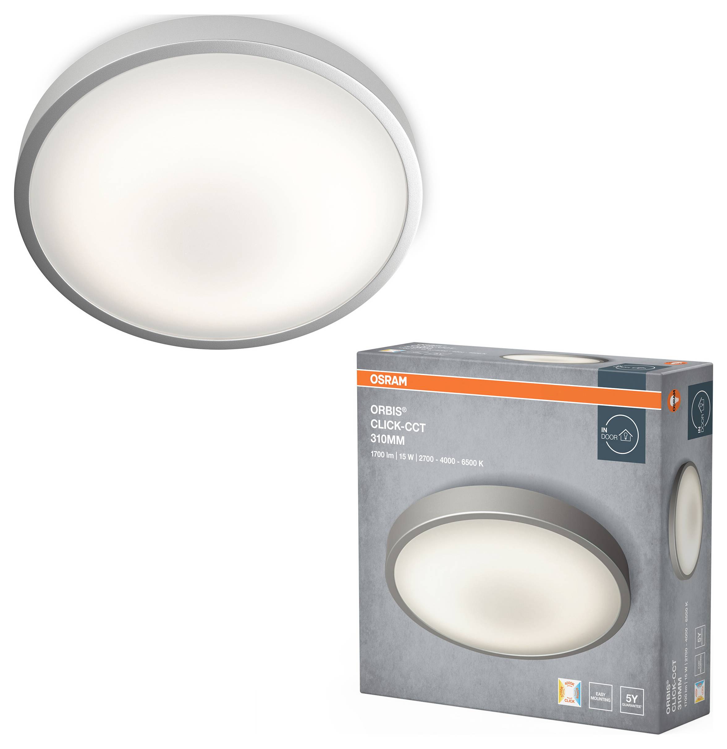 OSRAM HOMELIGHTING Orbis Click-CCT 310 мм 14 Вт 4099854446870 15.00 Вт IP20 зовнішній настінний світильник