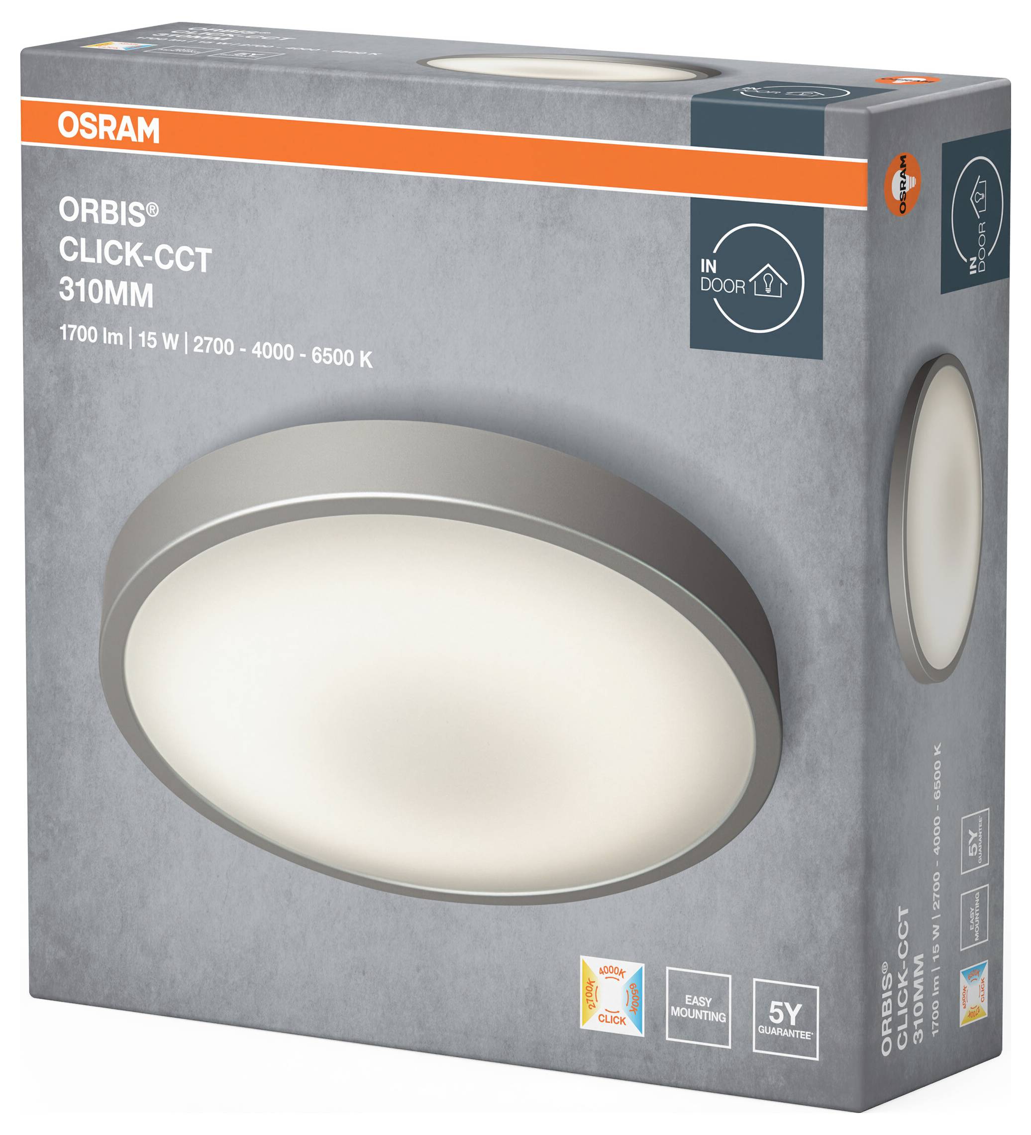 OSRAM HOMELIGHTING Orbis Click-CCT 310 мм 14 Вт 4099854446870 15.00 Вт IP20 зовнішній настінний світильник