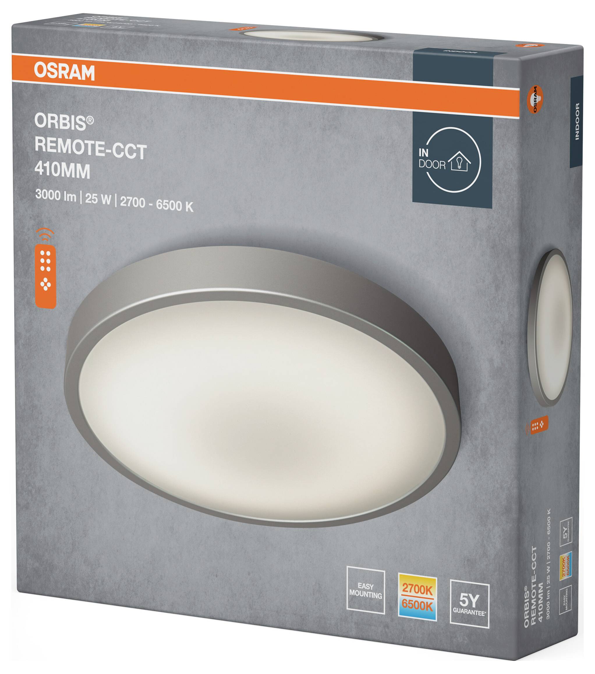 Настінний світильник OSRAM HOMELIGHTING Orbis Remote-CCT 410 мм 25 Вт, зовнішній, 4099854446931, 25.00 Вт, IP20