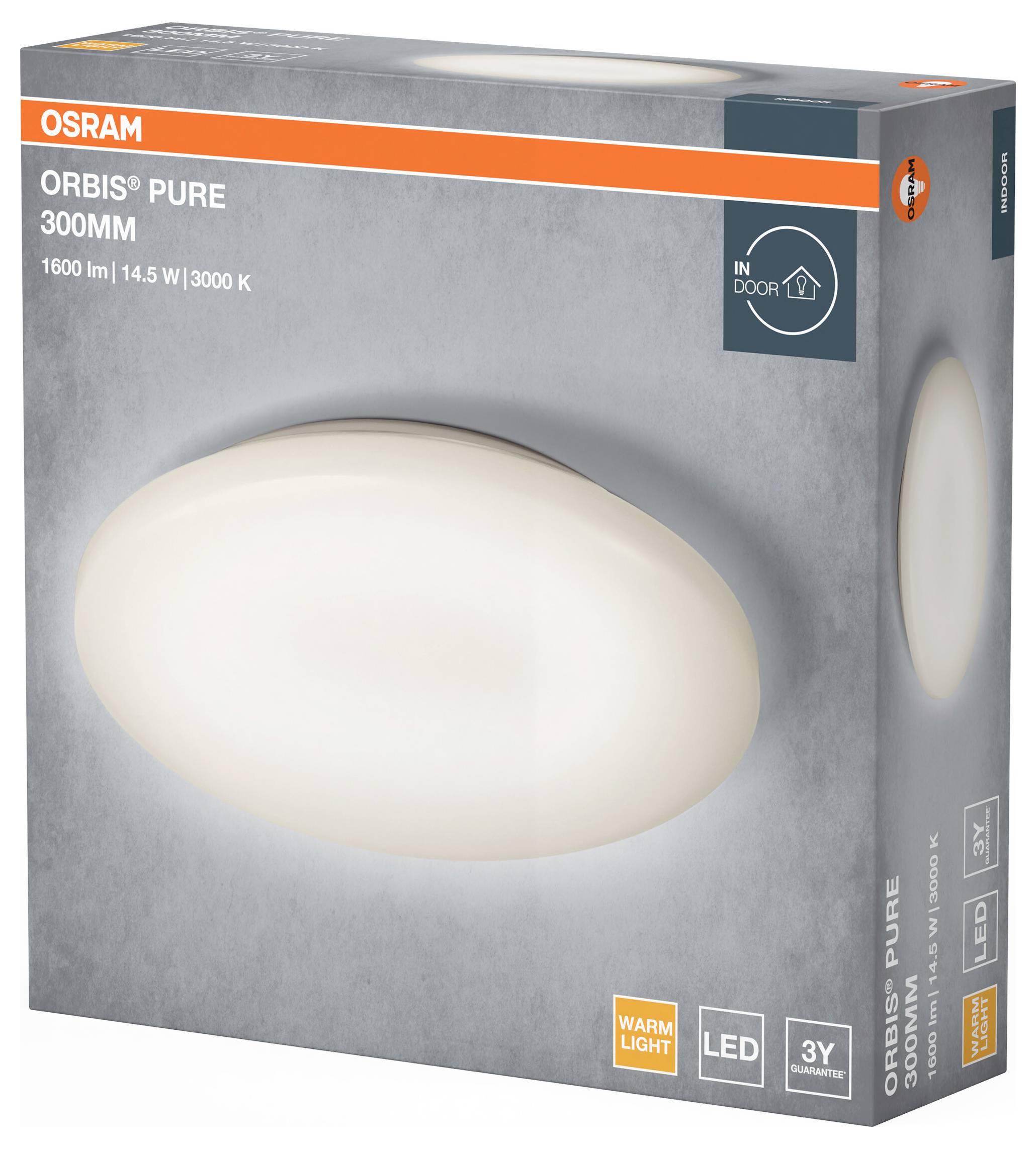 Настінний світильник OSRAM HOMELIGHTING Orbis Pure LED 300 мм 14,5 Вт 4099854450020 14,50 Вт IP20