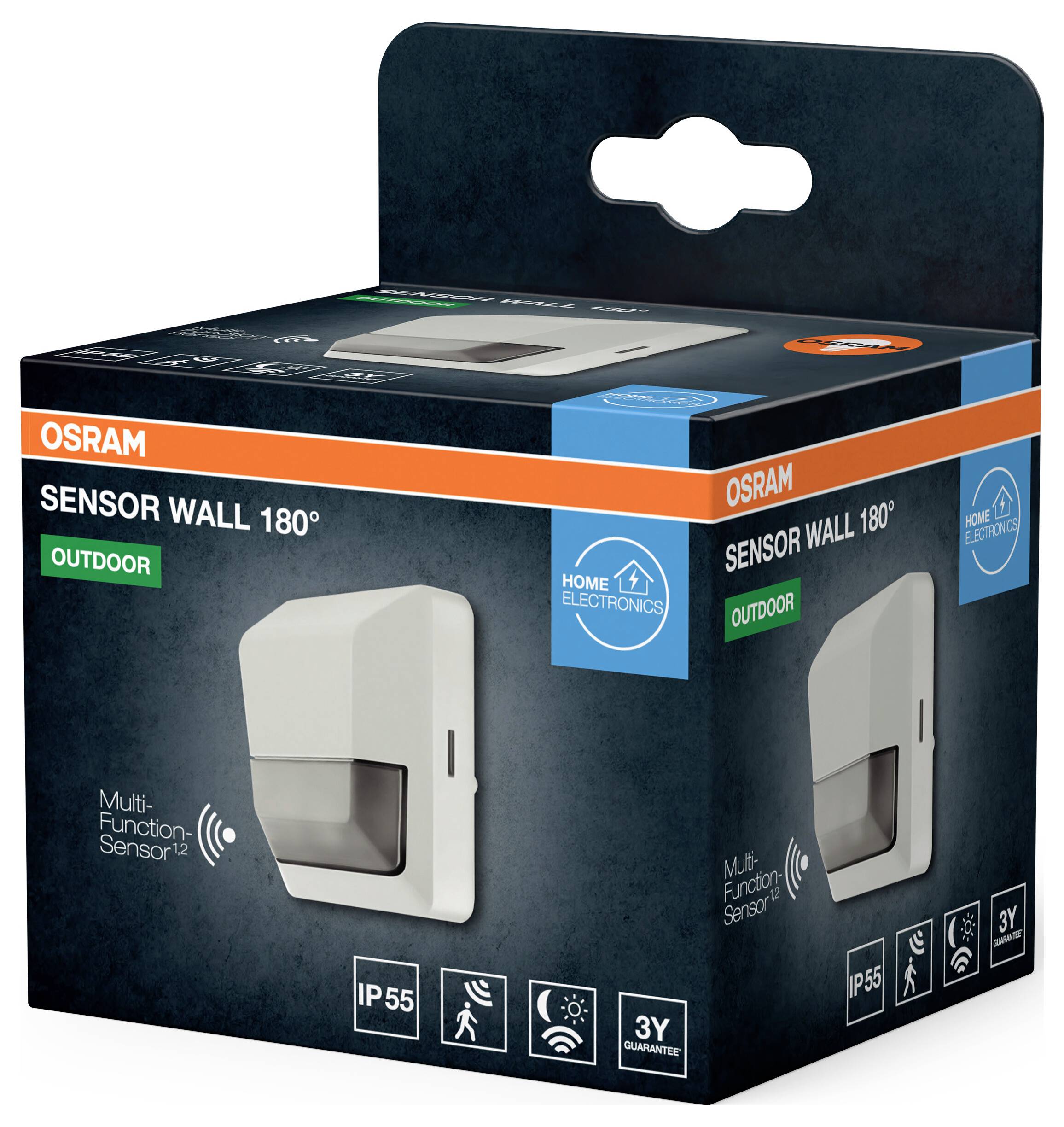 Настінний світильник OSRAM HOMELIGHTING SENSOR WALL 180DEG IP55 WT 4099854454240 для зовнішнього використання
