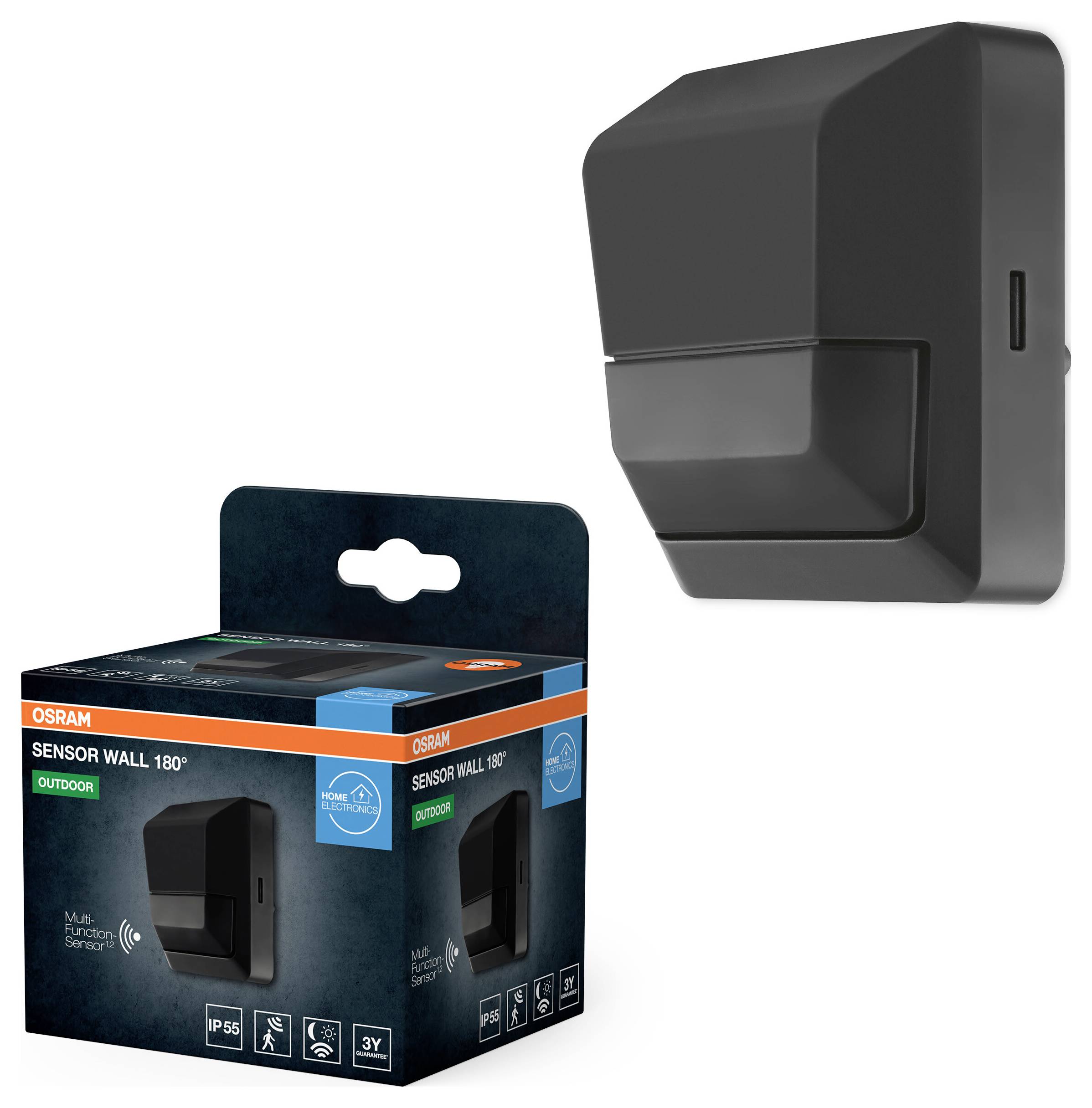 Вуличний настінний світильник OSRAM HOMELIGHTING SENSOR WALL 180DEG IP55 DG 4099854454196
