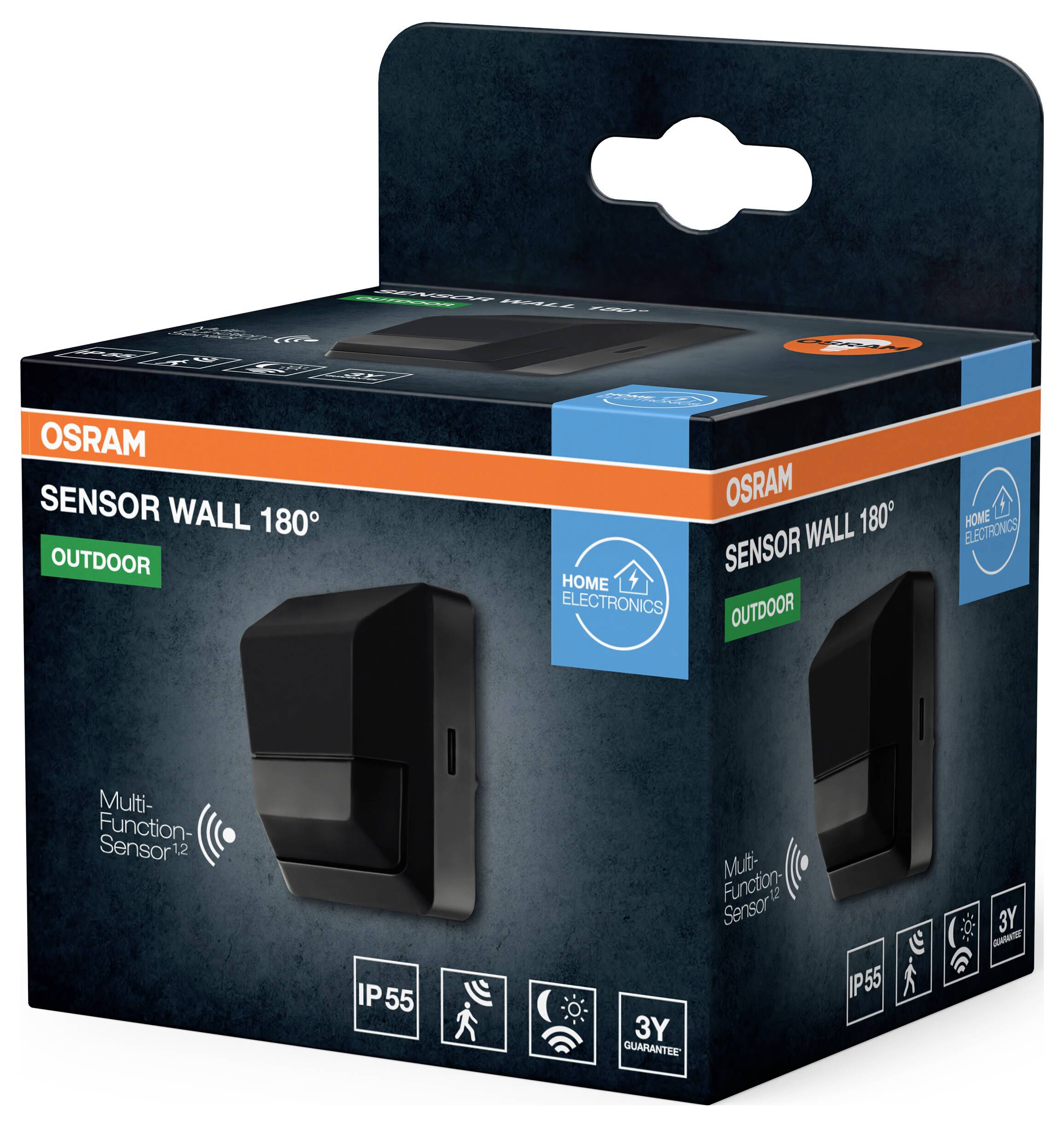 Вуличний настінний світильник OSRAM HOMELIGHTING SENSOR WALL 180DEG IP55 DG 4099854454196