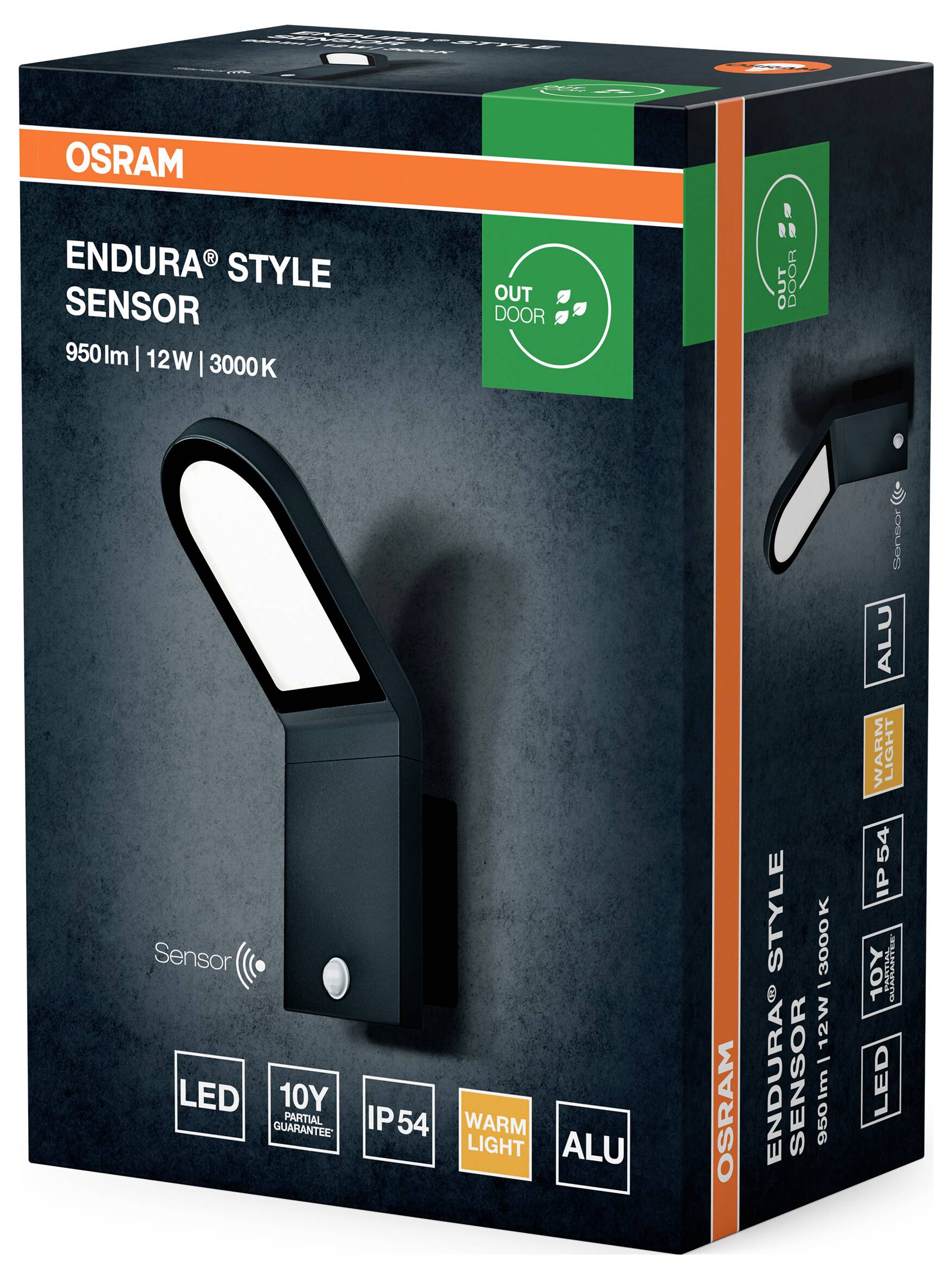 Світильник OSRAM HOMELIGHTING ENDURA Style із датчиком настінного освітлення IP54 12 Вт темно-сірий 4099854453939