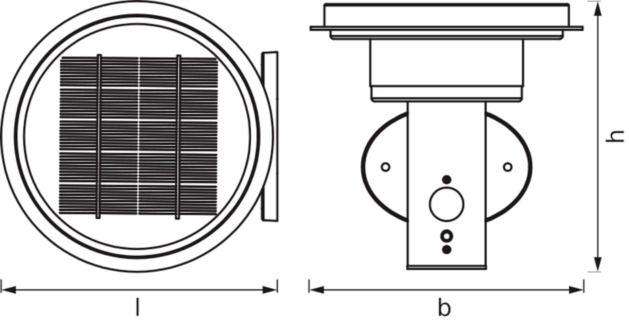 Zewnętrzna lampa ścienna OSRAM HOMELIGHTING ENDURA Style Solar Wall Sensor Double Circle 6W Stainless Steel 409985445538-3
