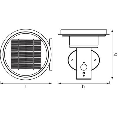 Zewnętrzna lampa ścienna OSRAM HOMELIGHTING ENDURA Style Solar Wall Sensor Double Circle 6W Stainless Steel 409985445538-3