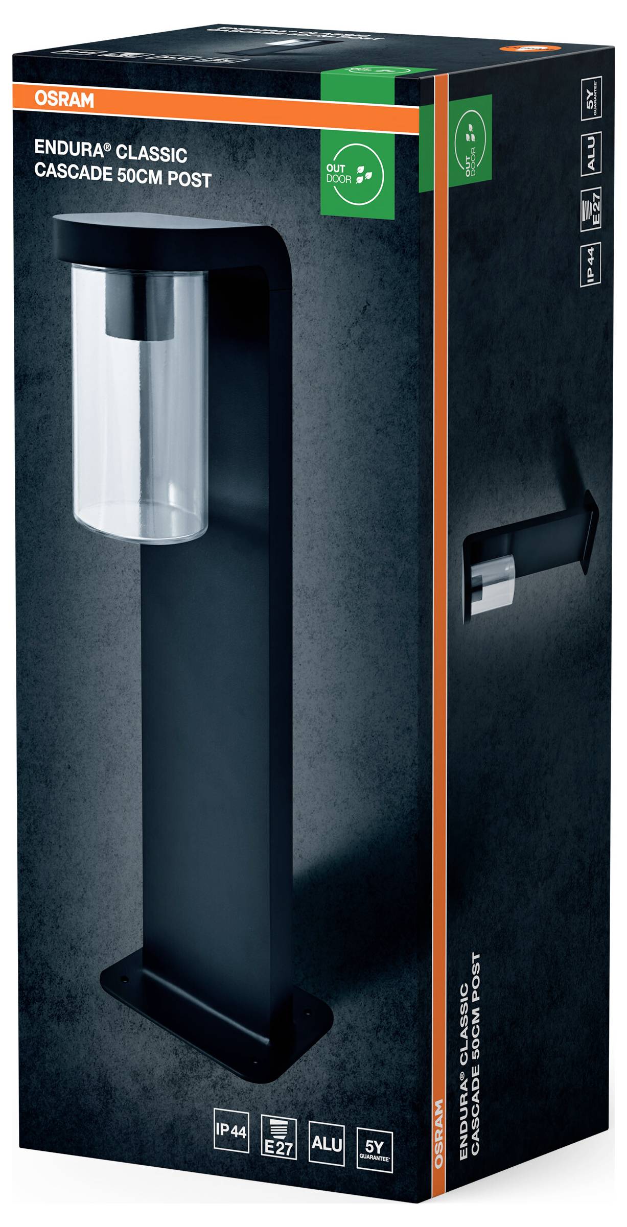 Настінний світильник OSRAM HOMELIGHTING ENDURA Classic Cascade для вулиці, 50 см, стійка, E27, прозорий, 4099854460937