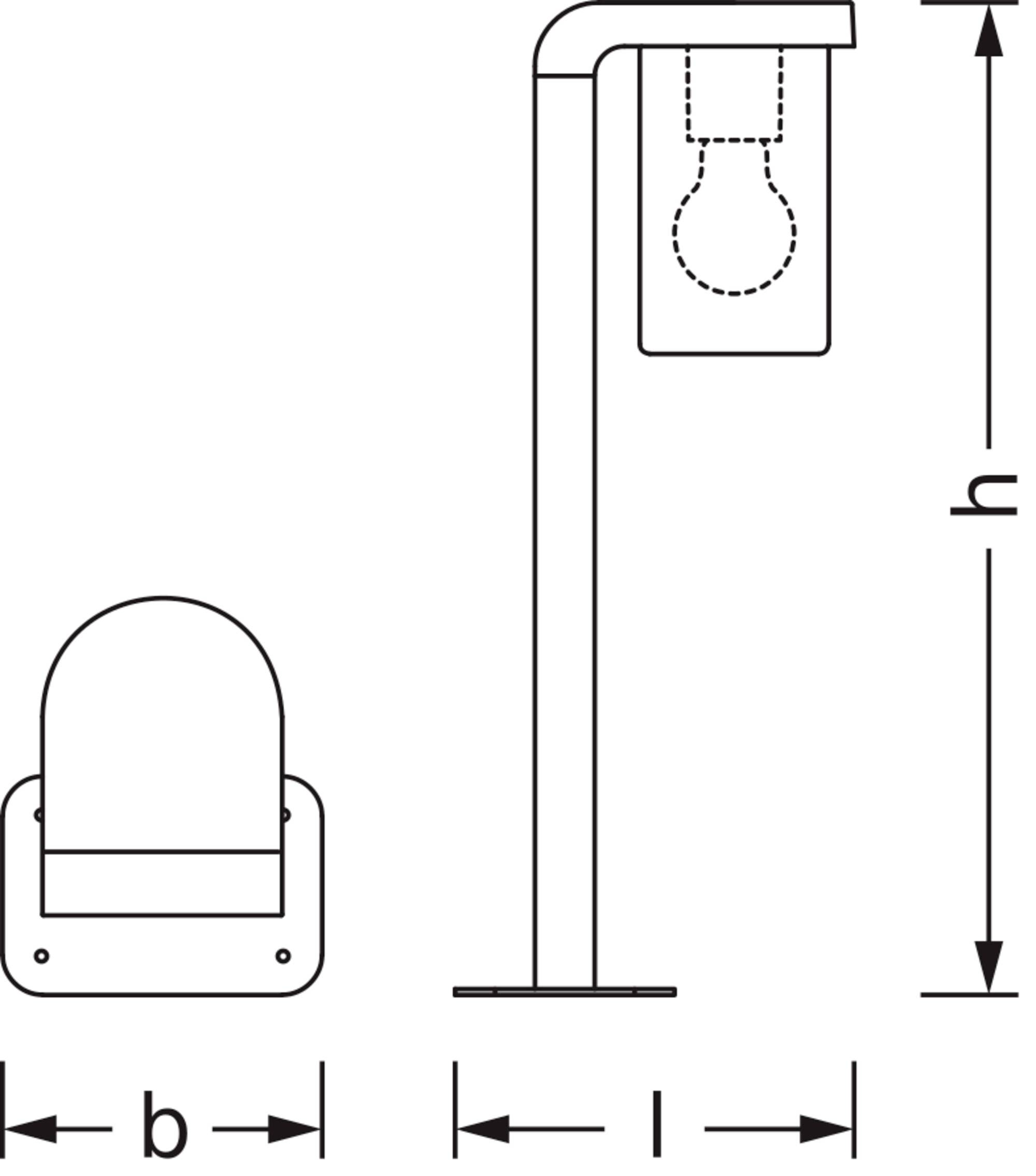 Zewnętrzna lampa ścienna OSRAM HOMELIGHTING ENDURA Classic Cascade 50cm Post E27 Clear 4099854460937-3