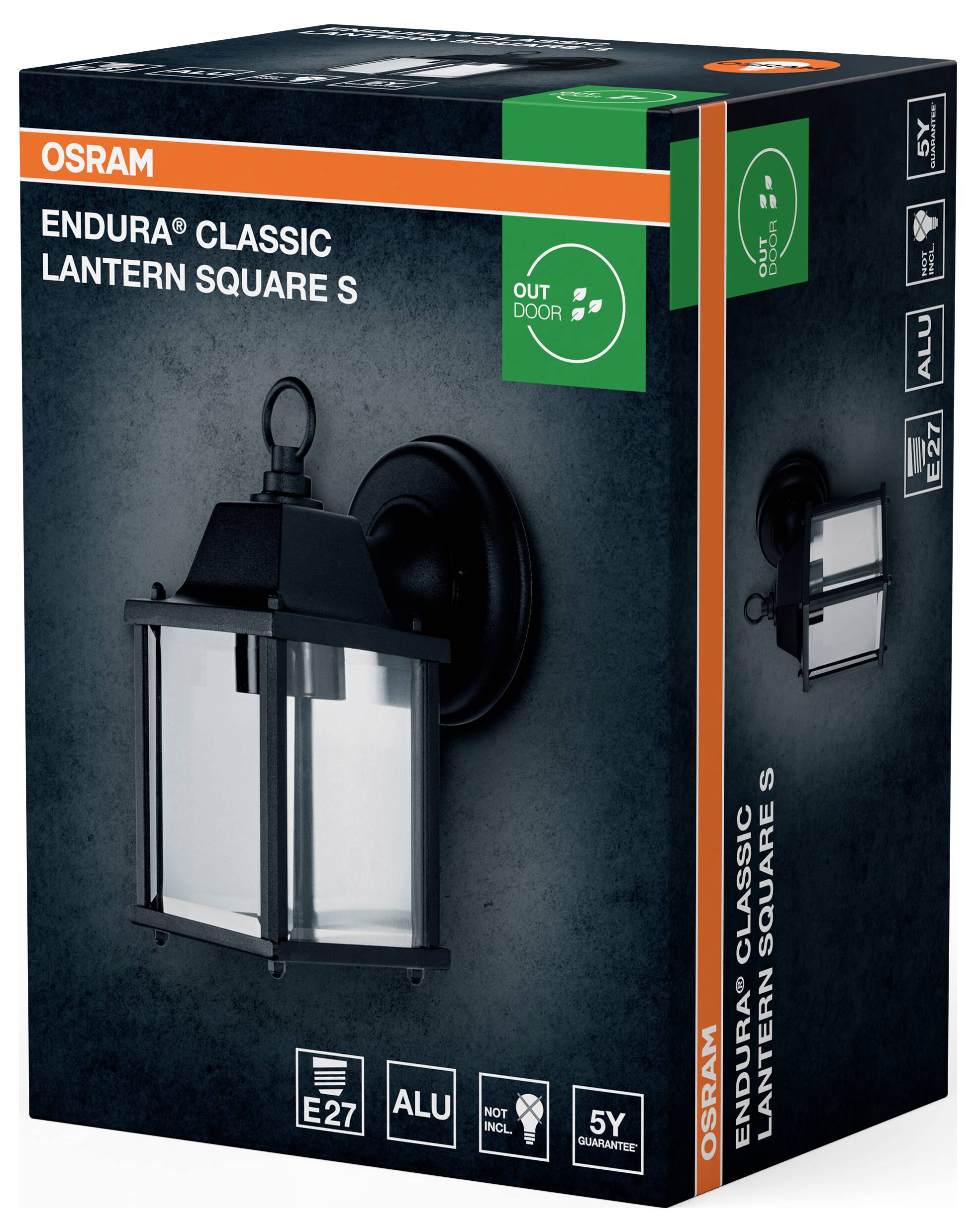 Вуличний настінний світильник OSRAM HOMELIGHTING ENDURA Classic Lantern Square S E27 4099854447440