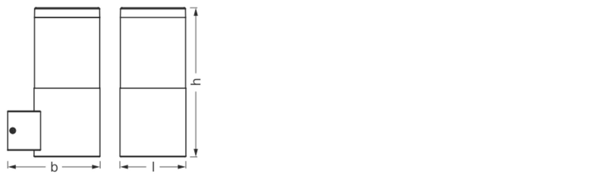 Zewnętrzna lampa ścienna OSRAM HOMELIGHTING Endura Classic Ebro Wall E27 Stainless Steel 4099854446658-3