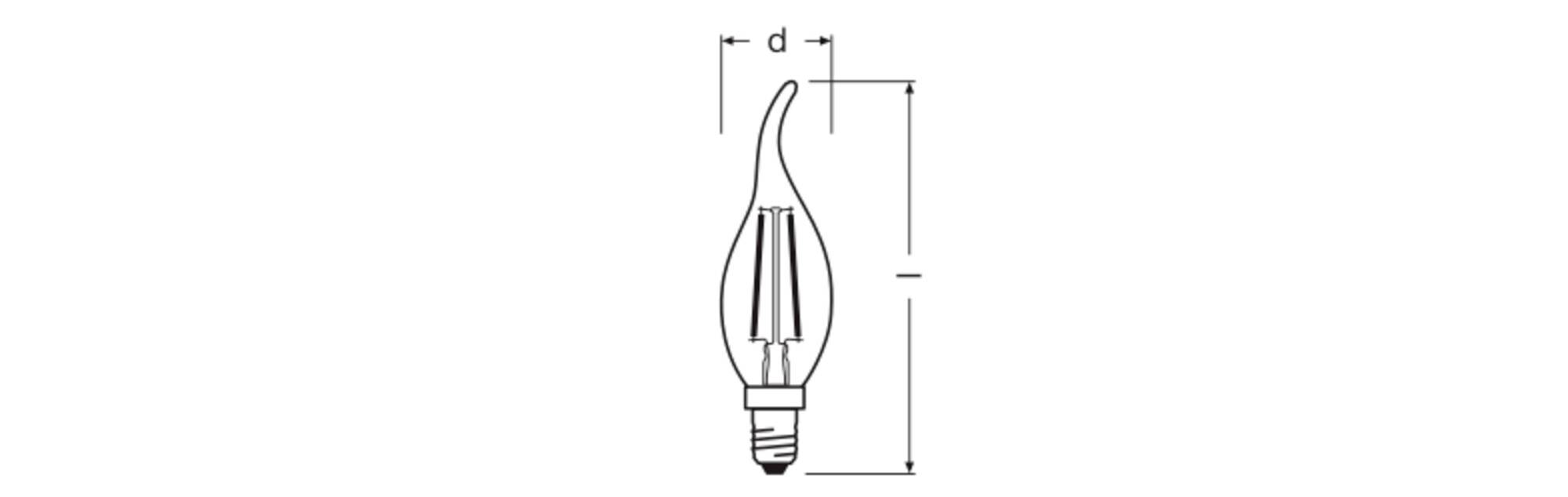Светодиодная лампа OSRAM HOMELIGHTING 4099854468797 E14 1,8 Вт, теплый белый свет, 1 шт.