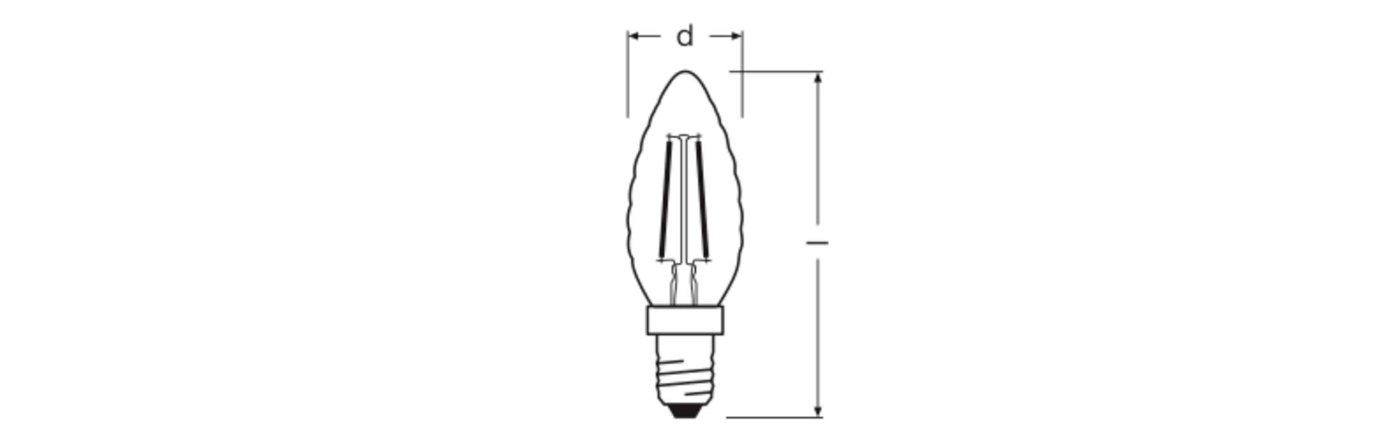 Светодиодная лампа OSRAM HOMELIGHTING 4099854466595 E14 1,8 Вт, теплый белый свет, 1 шт.