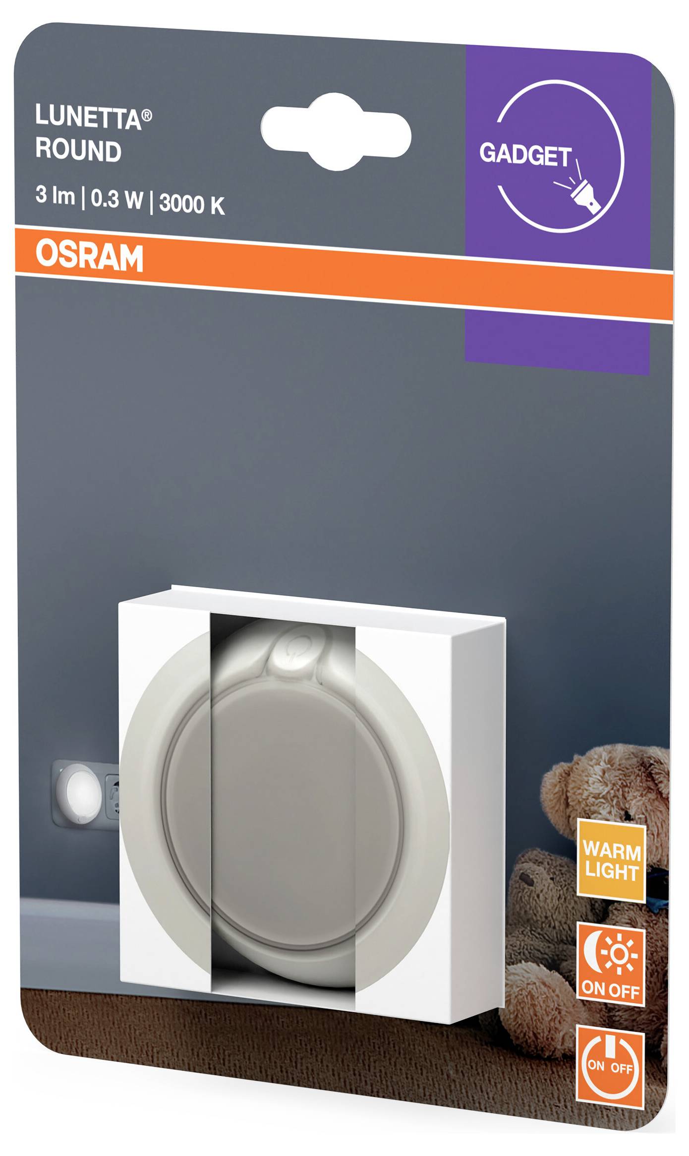 Круглий білий світлодіодний нічник OSRAM HOMELIGHTING Lunetta