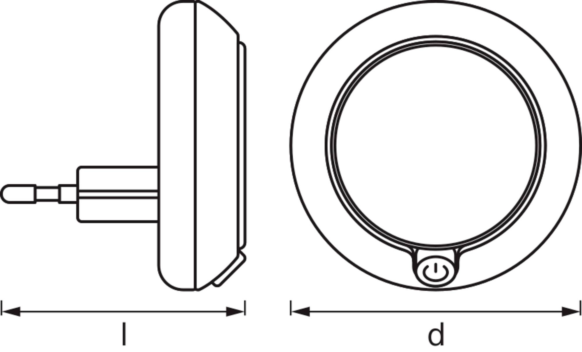 Круглий білий світлодіодний нічник OSRAM HOMELIGHTING Lunetta
