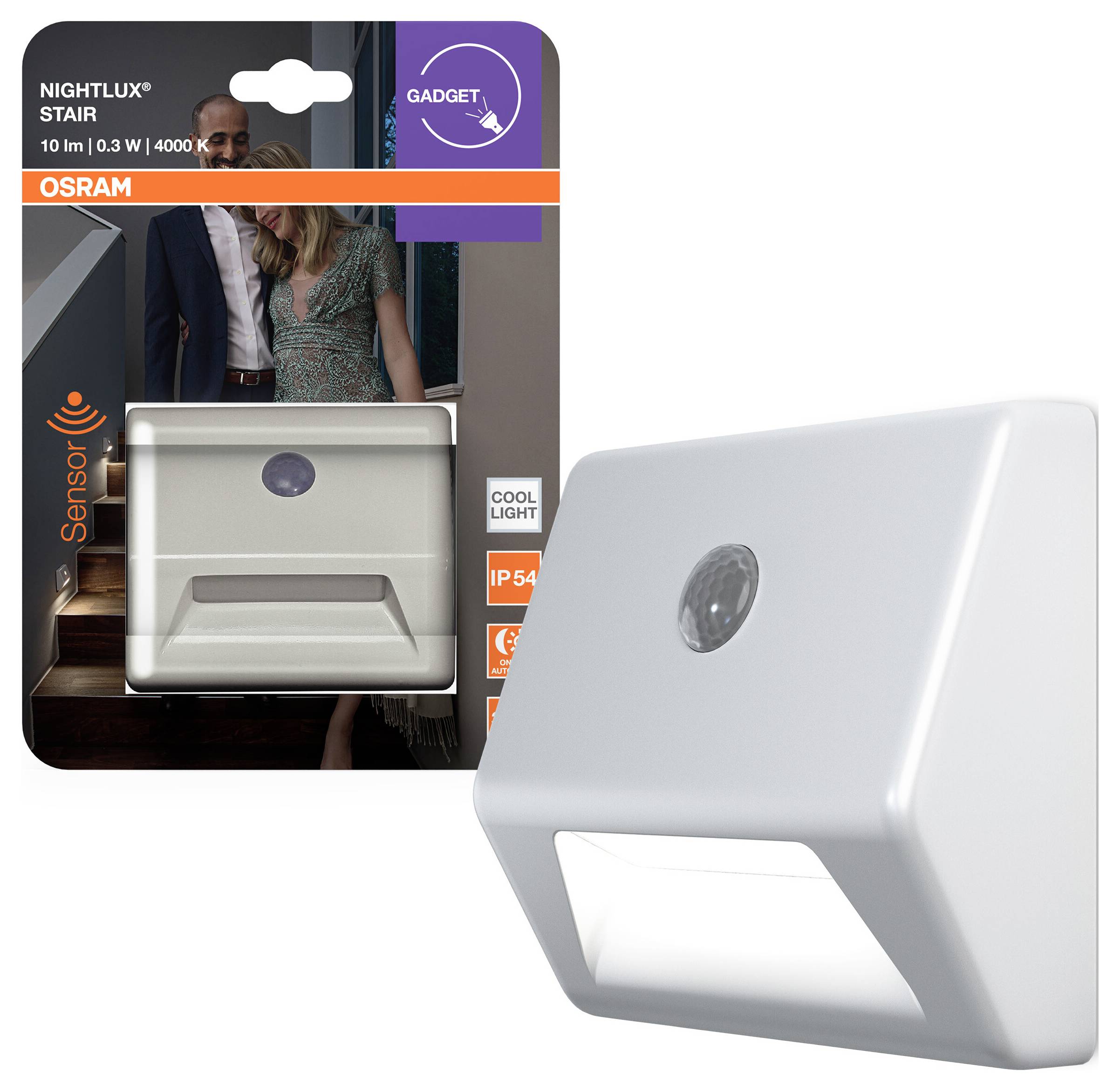 OSRAM HOMELIGHTING NIGHTLUX Білий світлодіодний нічник для сходів