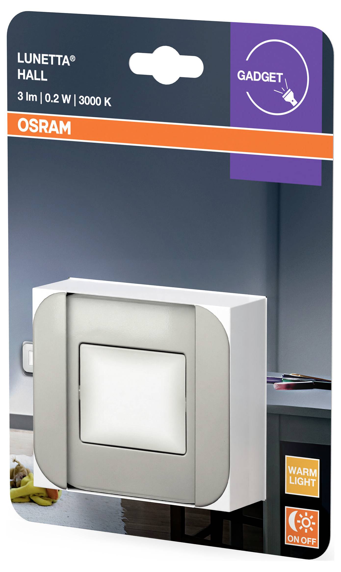 OSRAM HOMELIGHTING Білий світлодіодний нічник Lunetta Hall