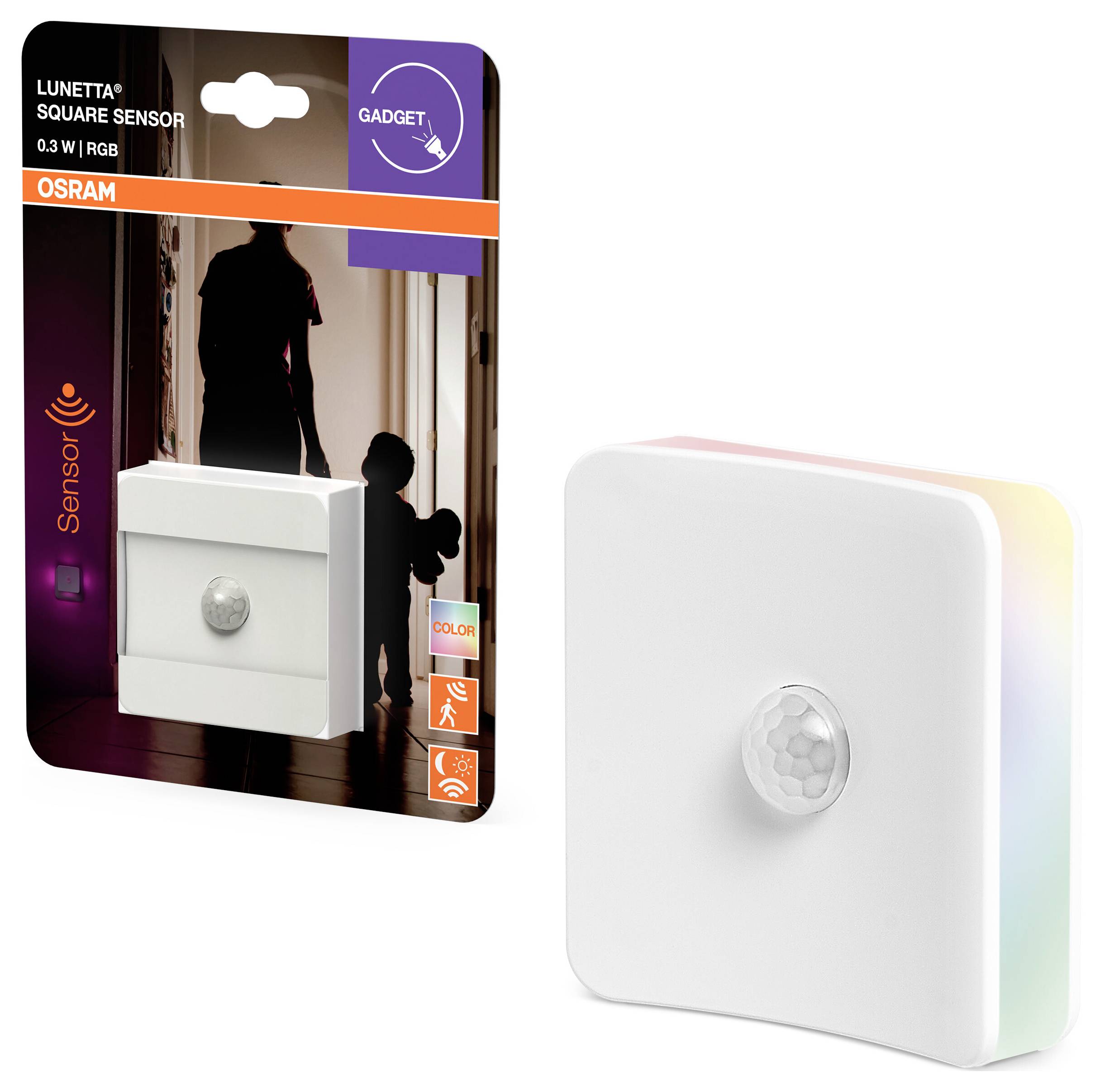 Світлодіодна лампа підсвічування з датчиком руху OSRAM HOMELIGHTING Lunetta Square Sensor RGB White 4099854530692