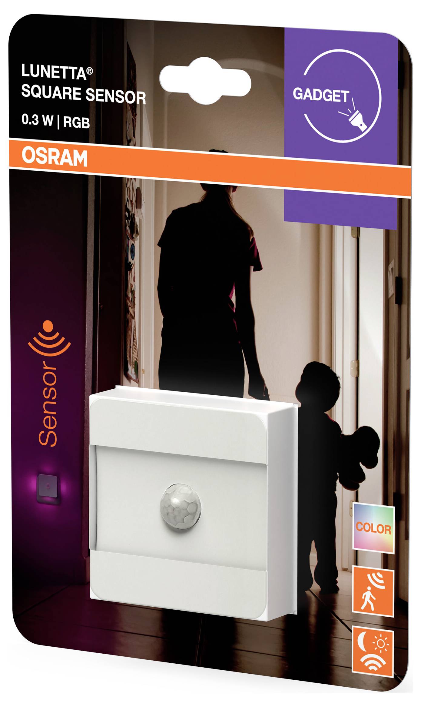 Світлодіодна лампа підсвічування з датчиком руху OSRAM HOMELIGHTING Lunetta Square Sensor RGB White 4099854530692