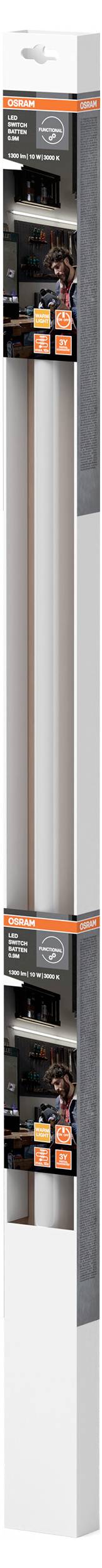 Світлодіодний вимикач OSRAM HOMELIGHTING, рейковий, 900 мм, 10 Вт, 3000 K, 4099854532672