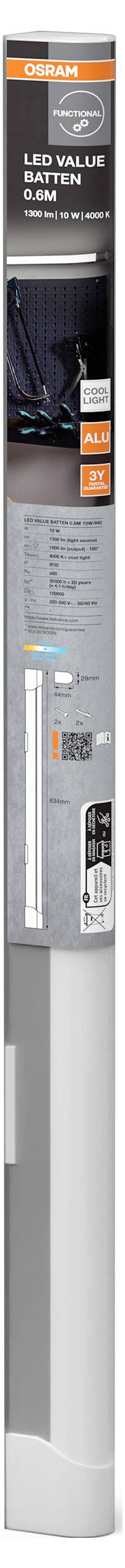 Світлодіодна лампа OSRAM HOMELIGHTING Value Batten 600 мм 10 Вт 4000 K 4099854532832