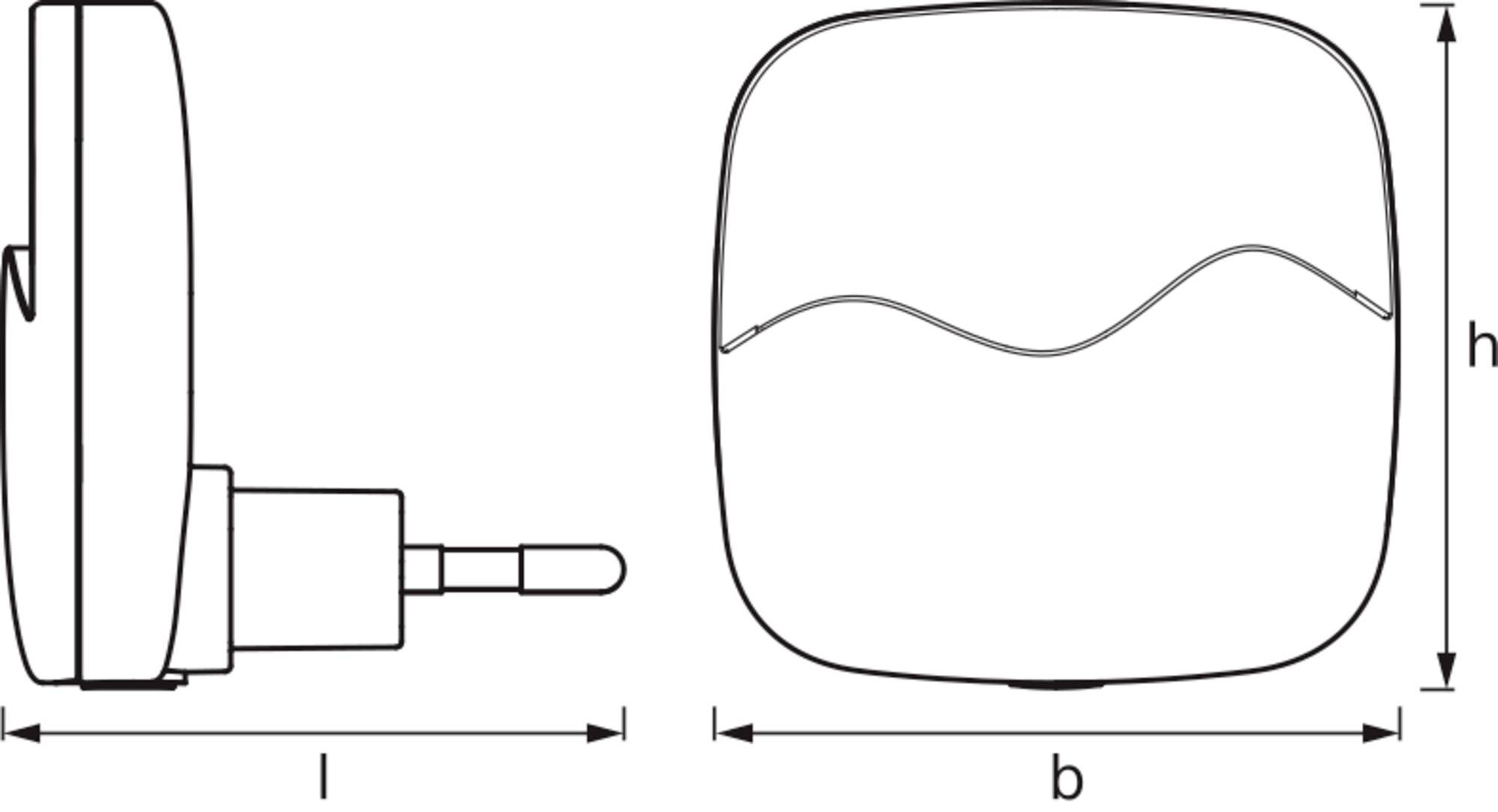Lampka nocna LED z czujnikiem zmierzchu OSRAM HOMELIGHTING LUNETTA Wave White 4099854536632-4